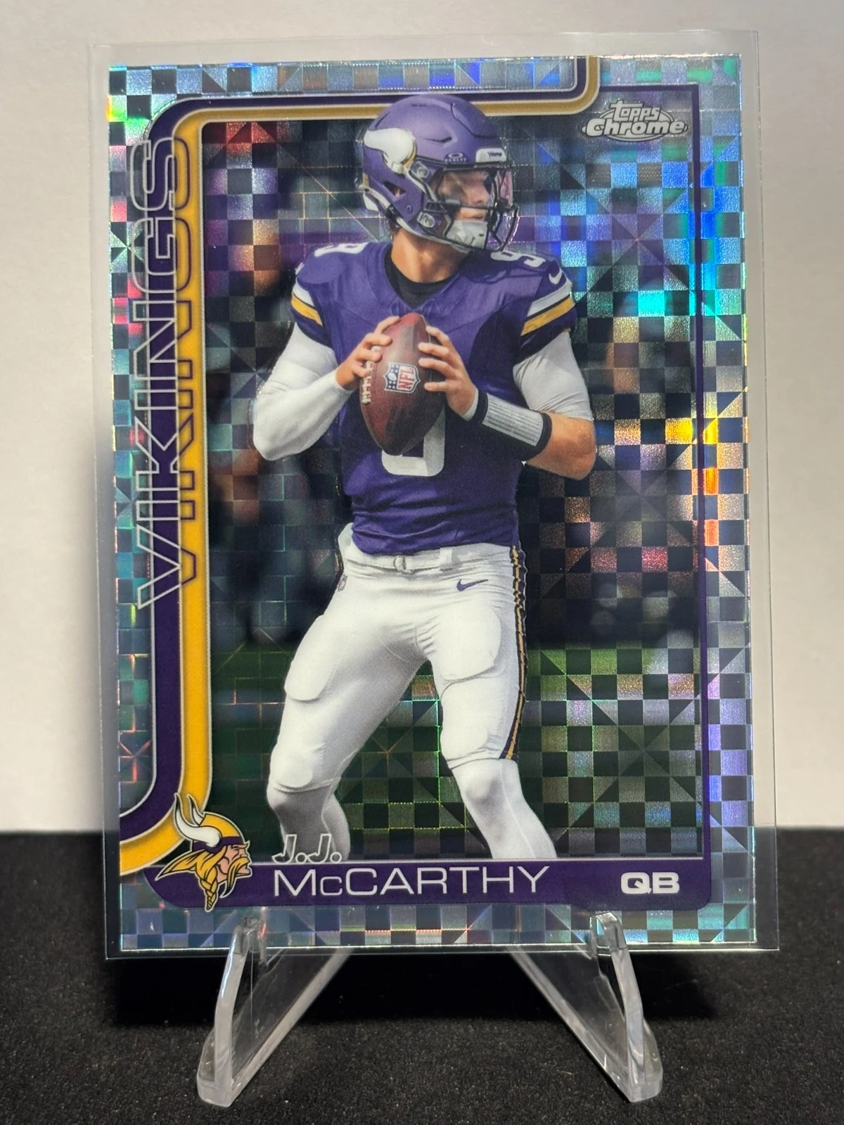 J.J. McCarthy 2025 Topps Chrome Football card