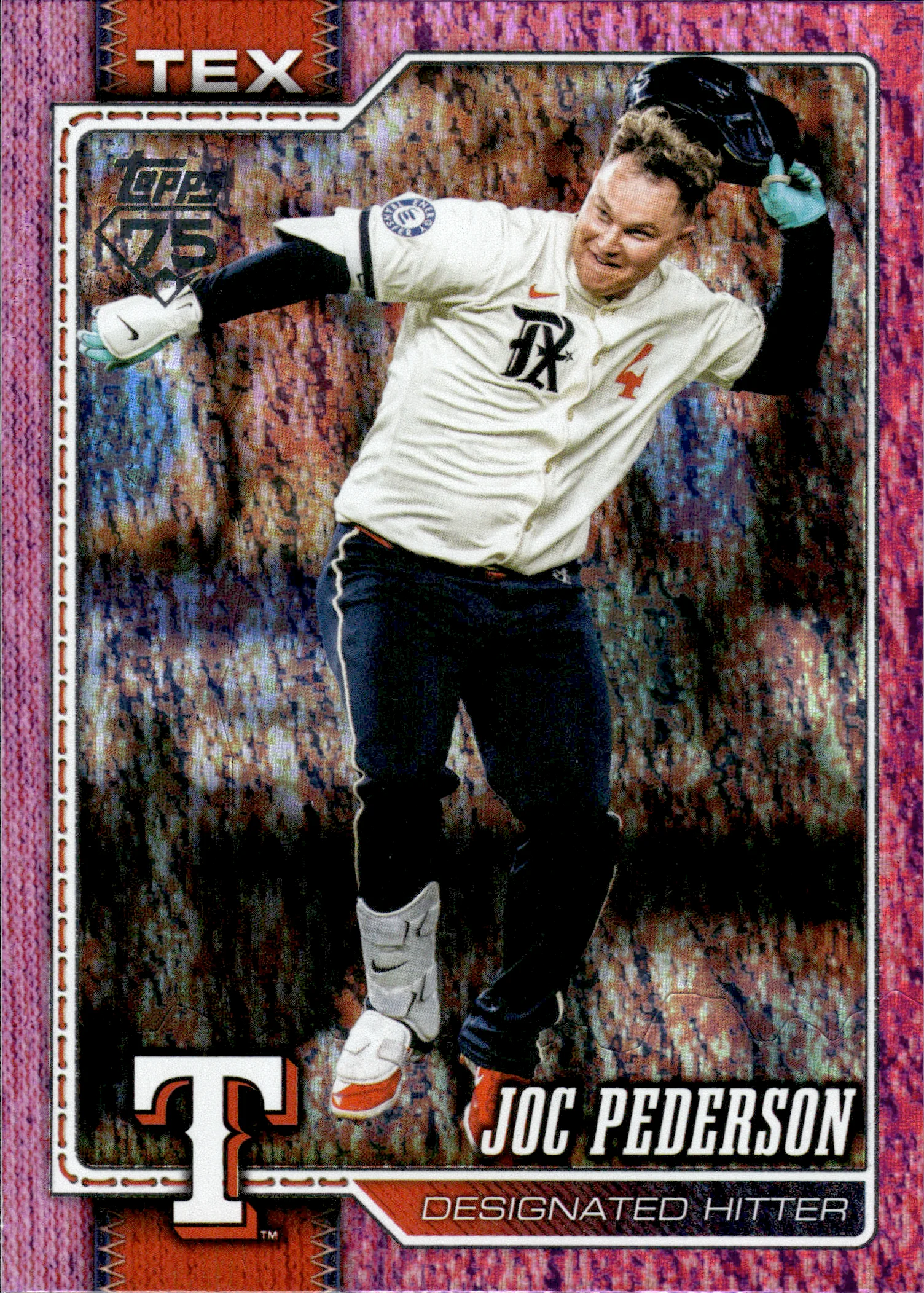 Joc Pederson #592 Pink Holo Foil 2026 Topps Series 2 Baseball baseball card - Front