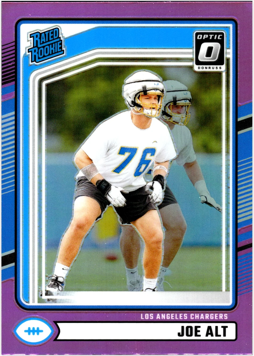 Joe Alt 2024 Donruss #320 Optic Rated Rookies Preview Pink football rookie card - Front