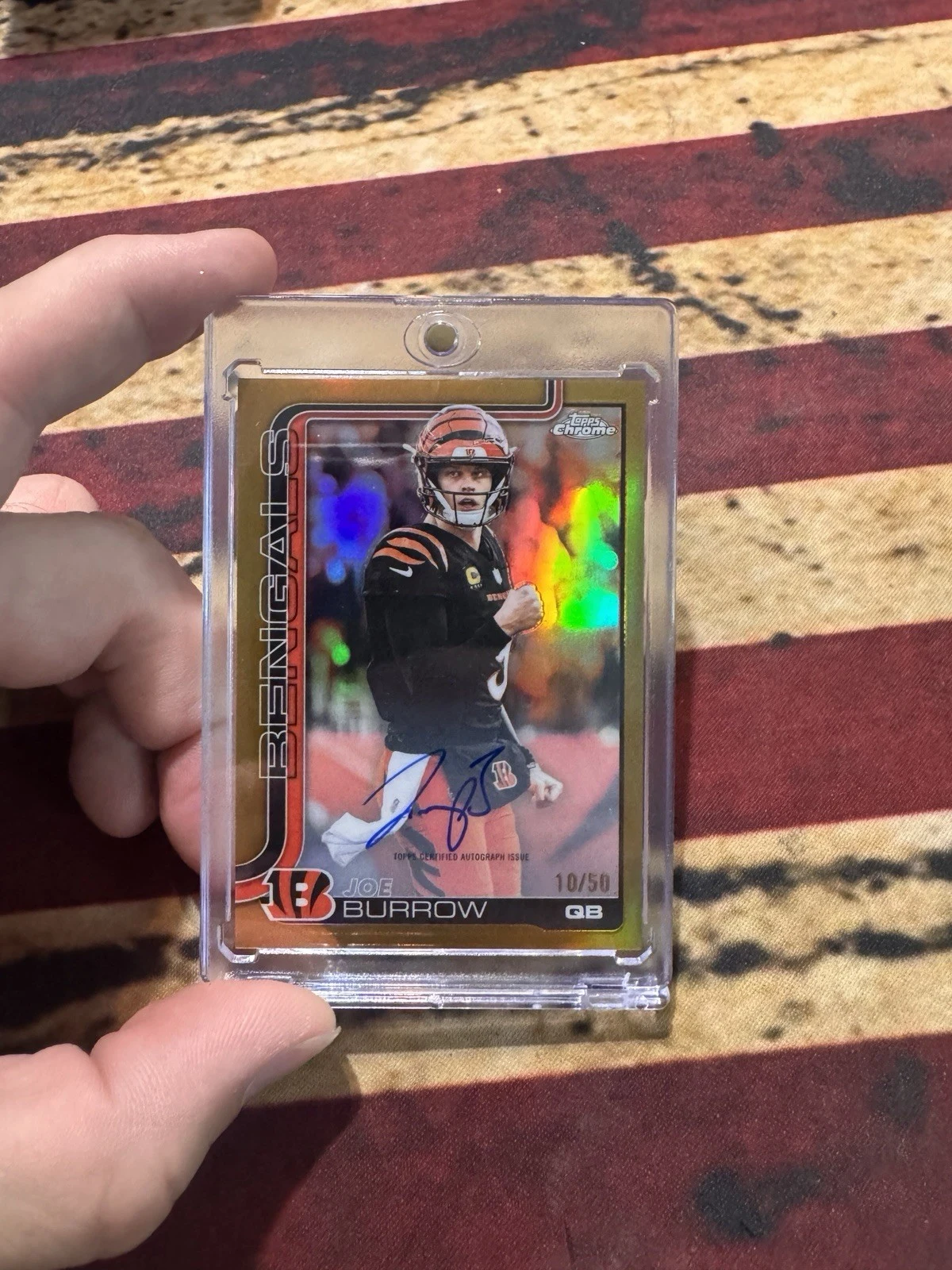 Joe Burrow 2025 Topps Chrome Football card