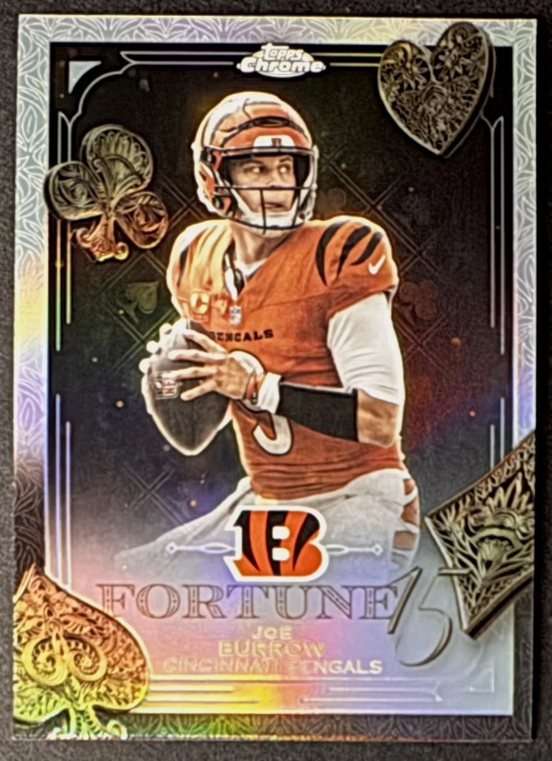 Joe Burrow 2025 Topps Chrome Football card