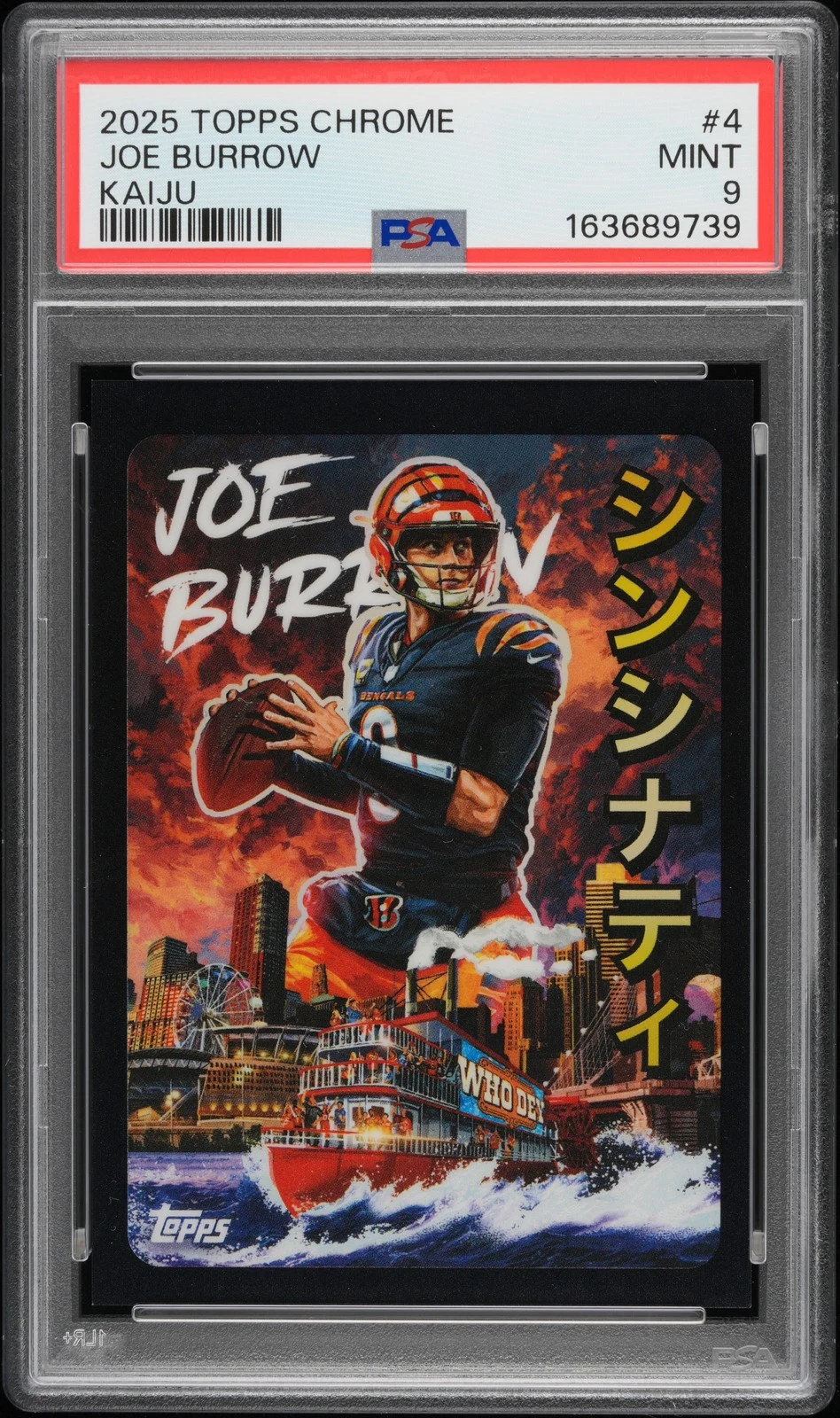 Joe Burrow 2025 Topps Chrome Football card