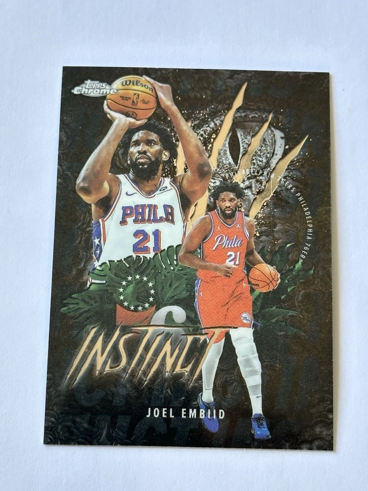 Joel Embiid 2025 Topps Chrome Basketball card