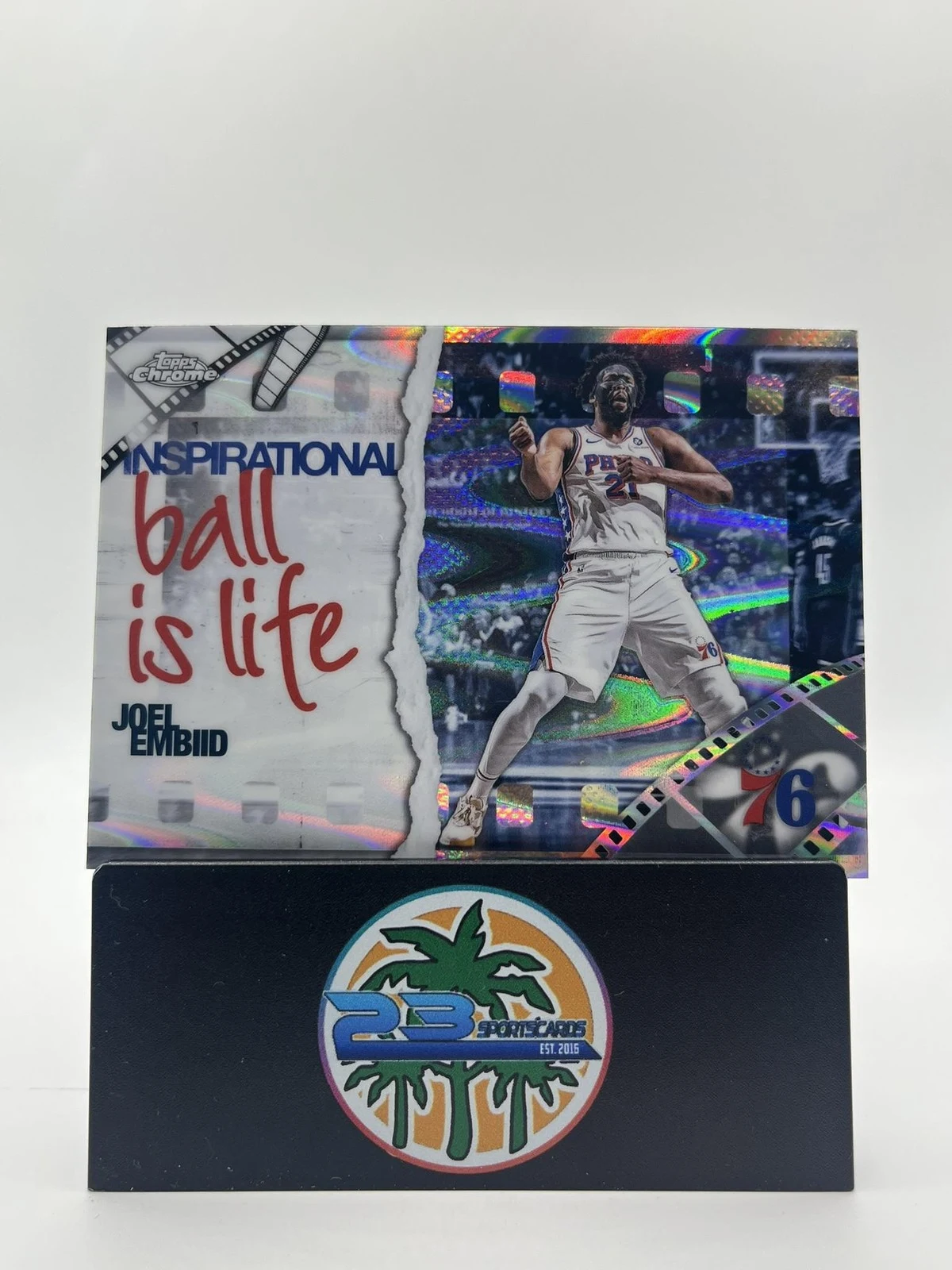 Joel Embiid 2025 Topps Chrome Basketball card
