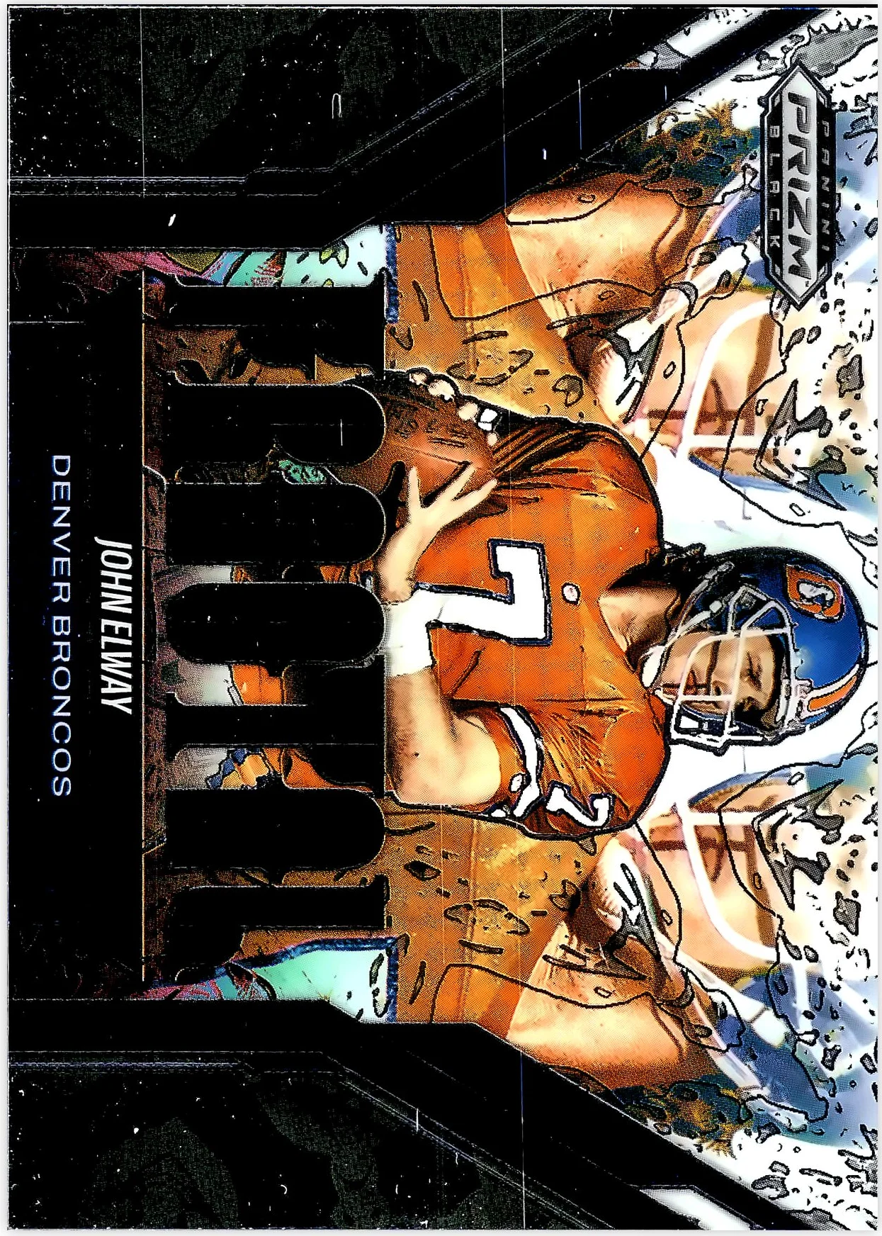 John Elway 2025 Panini Prizm Black #6 Fractal football card - Front