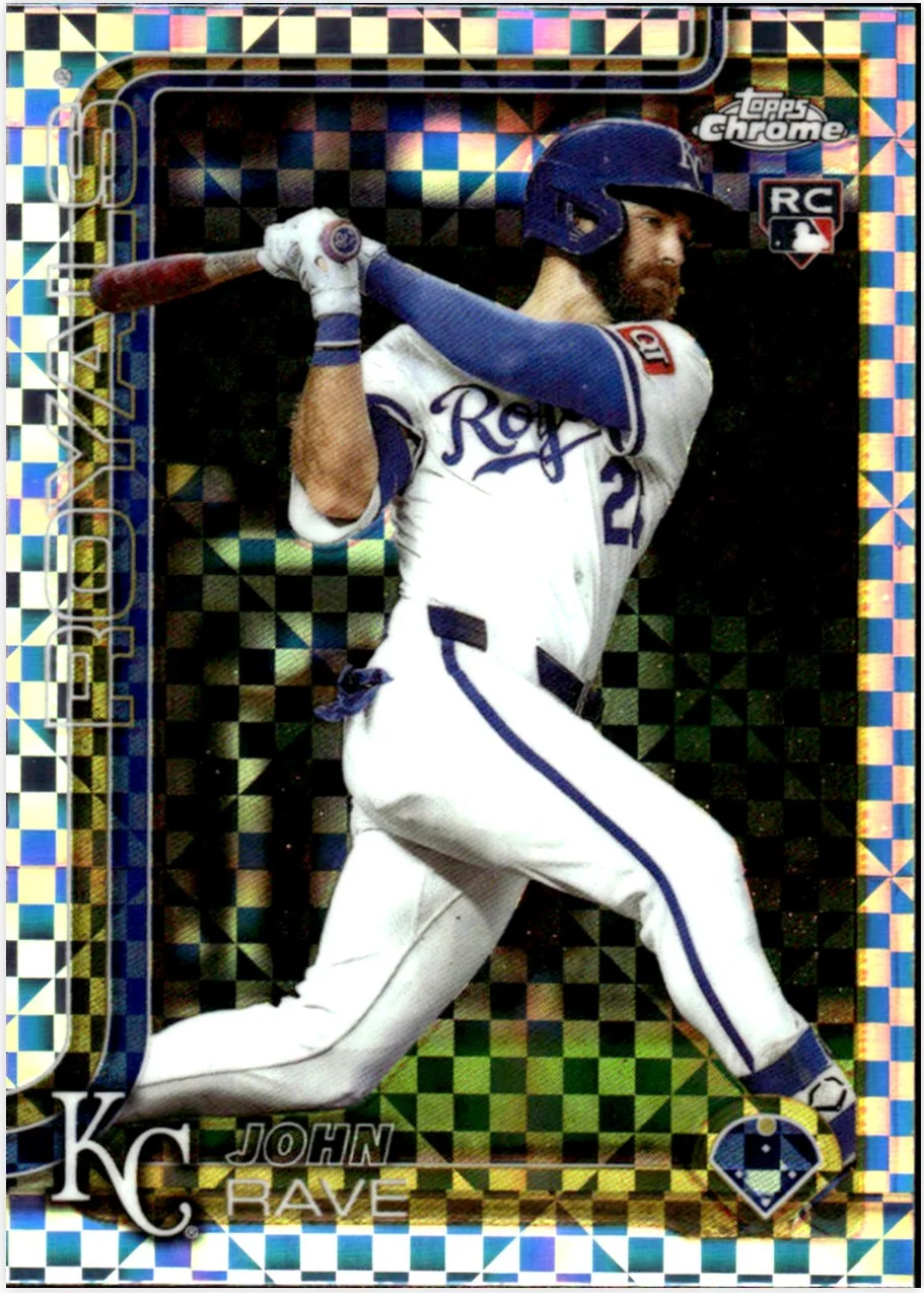 John Rave 2025 Topps Chrome Update #USC136 X-Fractors baseball rookie card - Front