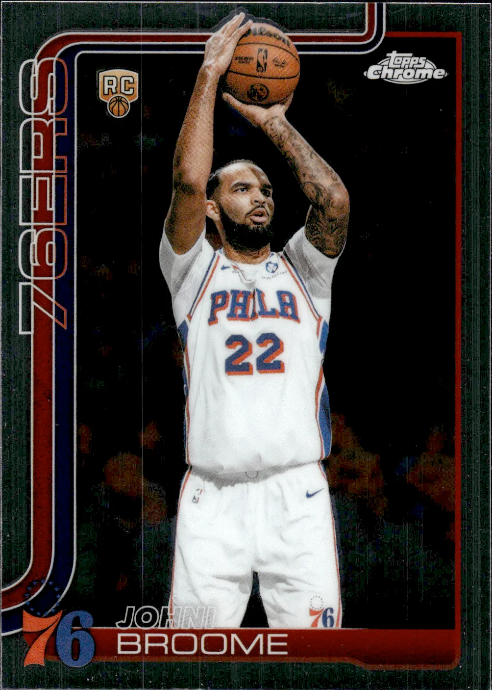 Johni Broome #185 Rookie Card 2025 Topps Chrome Update Basketball basketball rookie card - Front