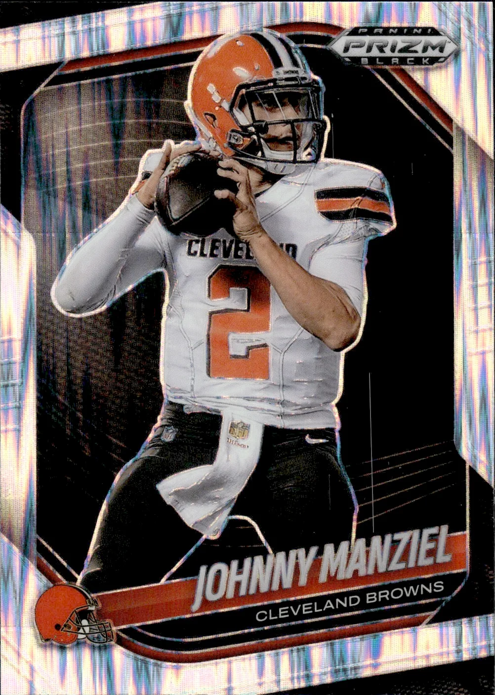 Johnny Manziel #33 Prizms Skewed /249 2025 Panini Prizm Black Football football card - Front
