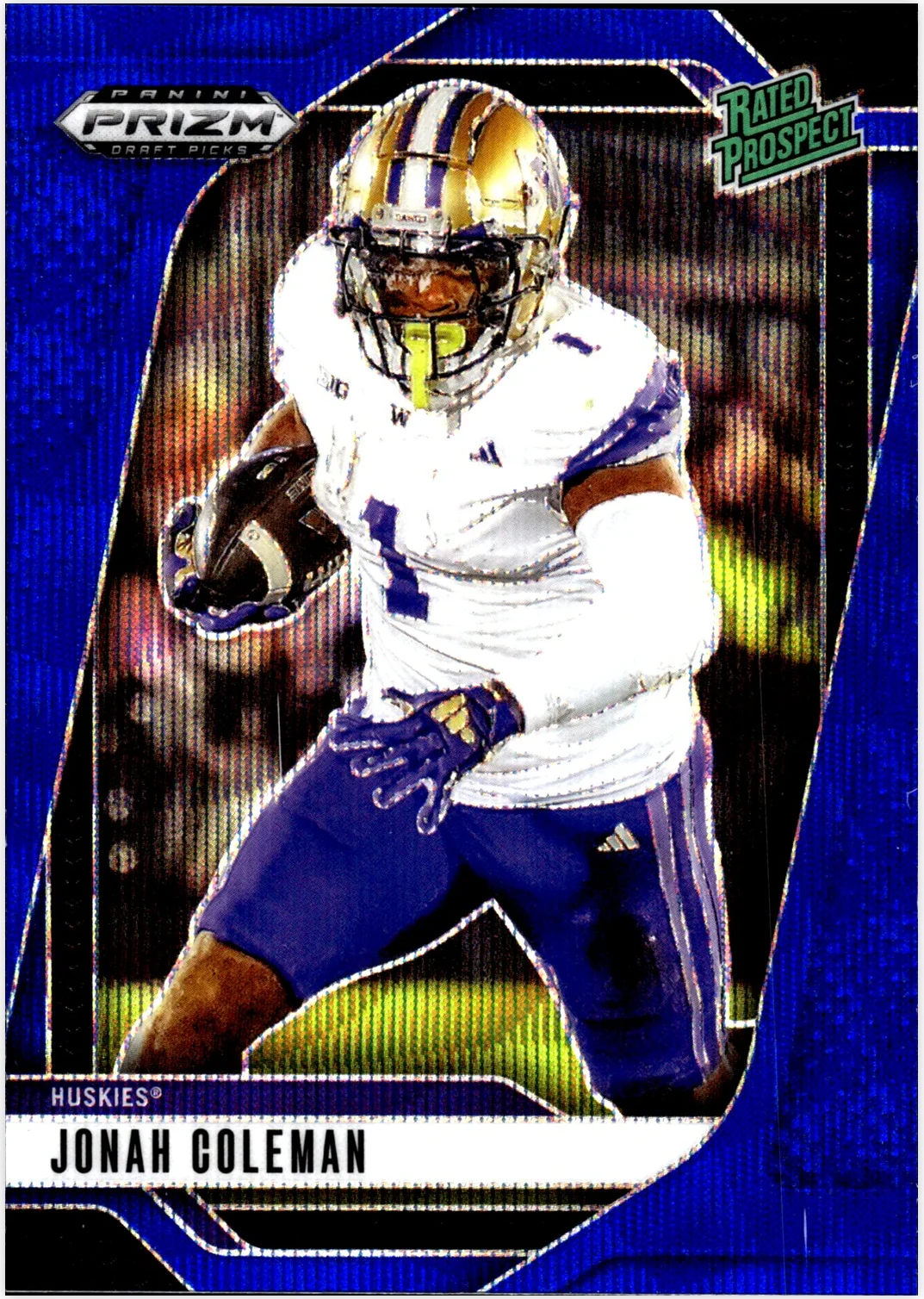 Jonah Coleman 2025 Panini Prizm Draft Picks #169 Prizms Blue Wave football card - Front