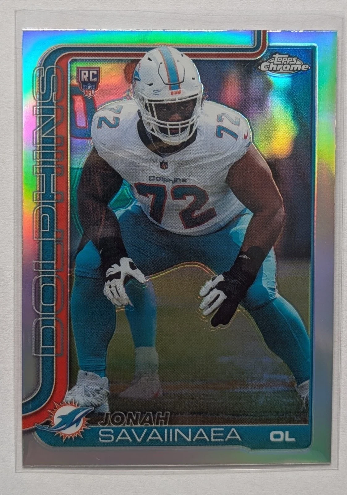 Jonah Savaiinaea 2025 Topps Chrome Football card