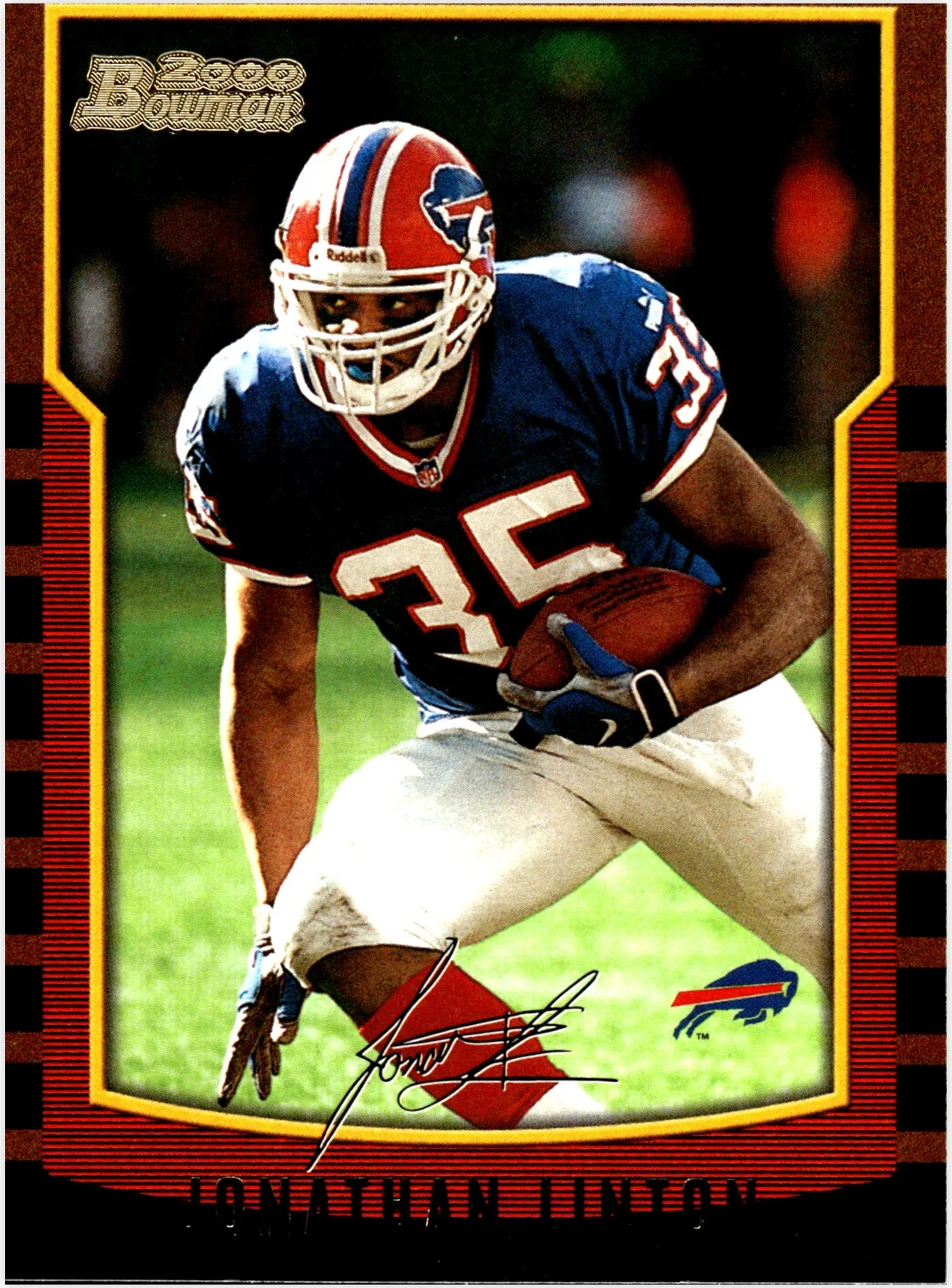 Jonathan Linton 2000 Bowman #89 football card - Front