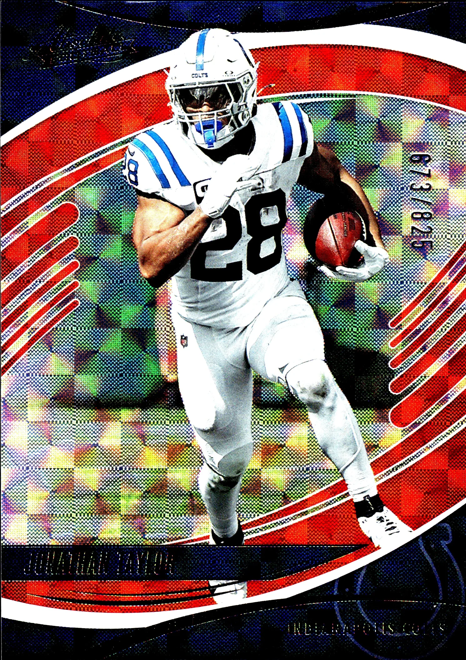 Jonathan Taylor 2025 Panini Absolute #81 Orange Mosaic football card - Front