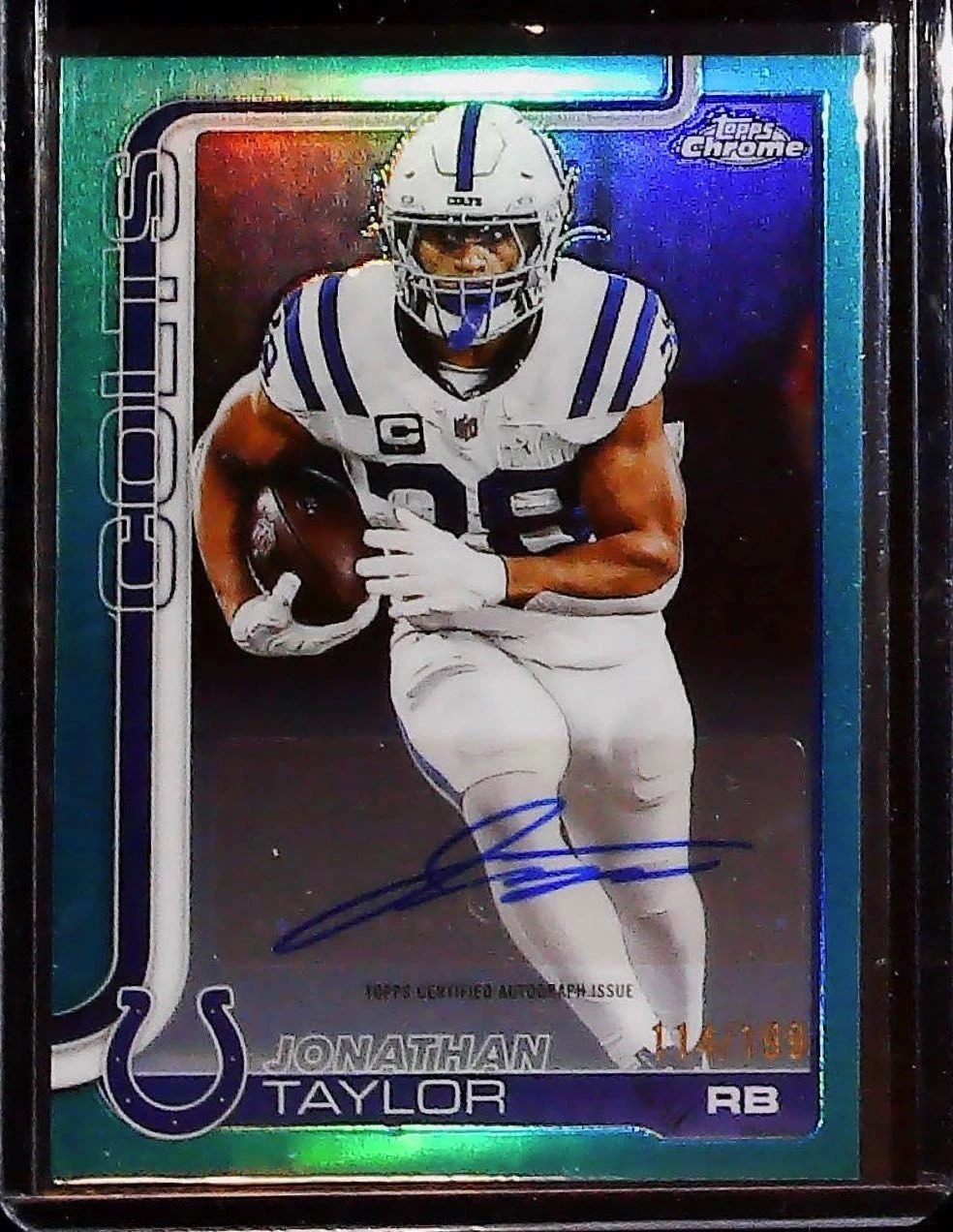 Jonathan Taylor 2025 Topps Chrome Football card