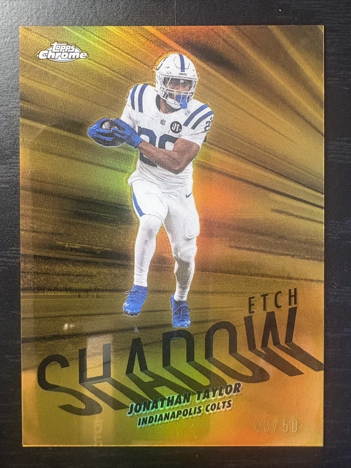 Jonathan Taylor 2025 Topps Chrome Football card