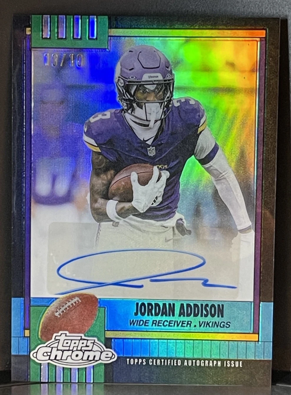 Jordan Addison 2025 Topps Chrome Football card