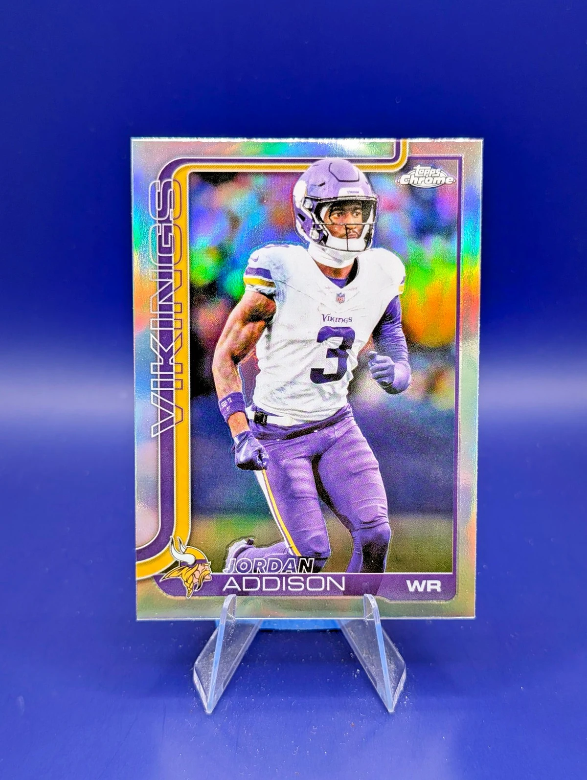 Jordan Addison 2025 Topps Chrome Football card