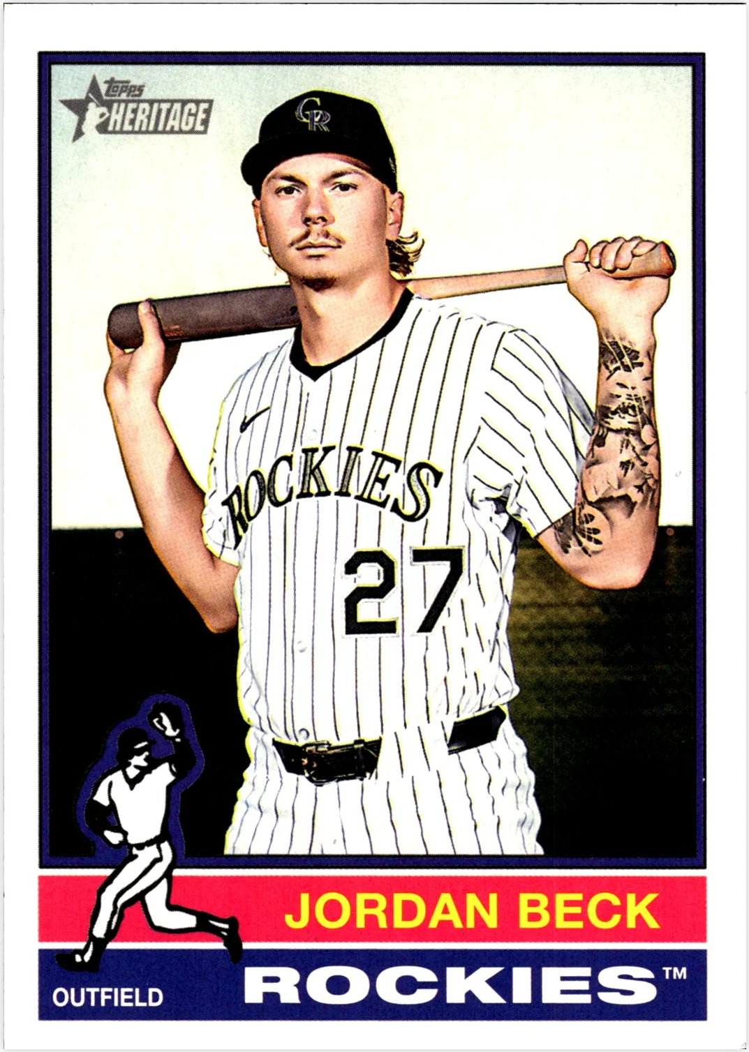 Jordan Beck 2025 Heritage High Number #659 baseball card - Front