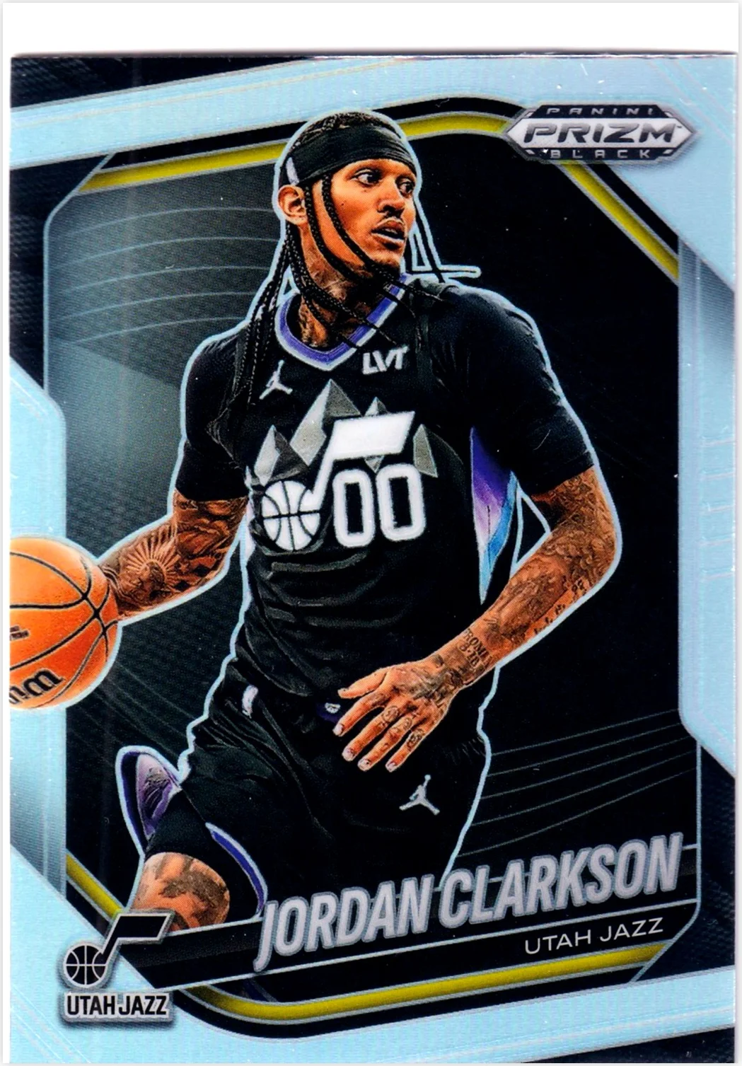 Jordan Clarkson 2024-25 Panini Prizm Black #19 Silver basketball card - Front
