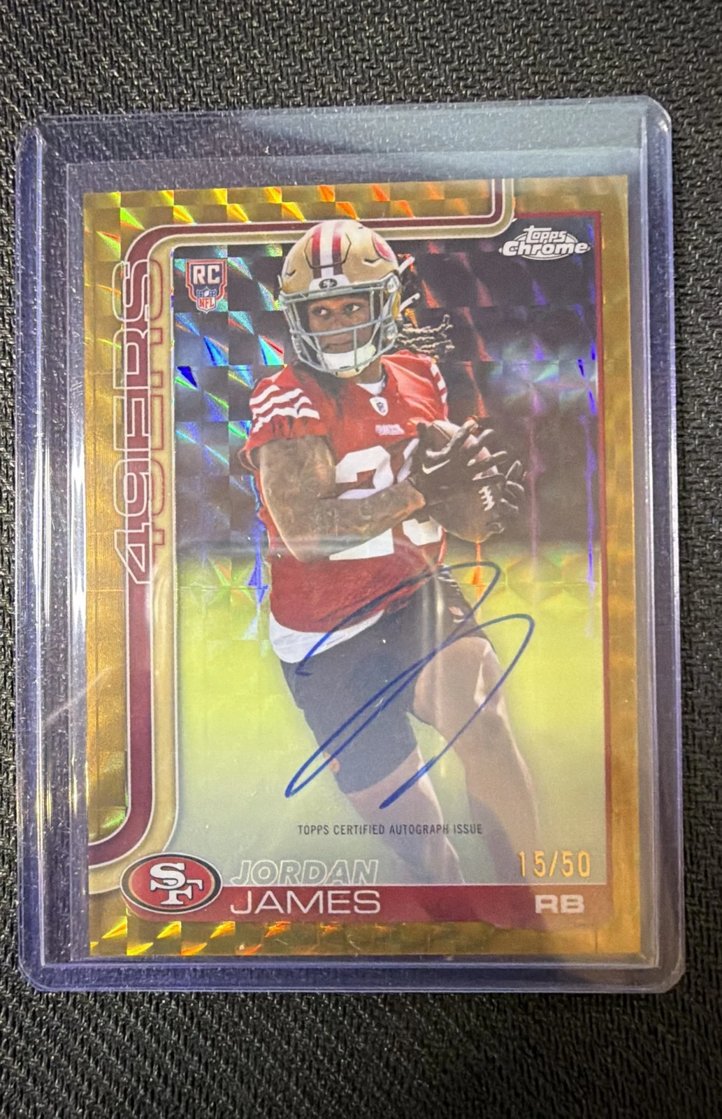 Jordan James 2025 Topps Chrome Football card