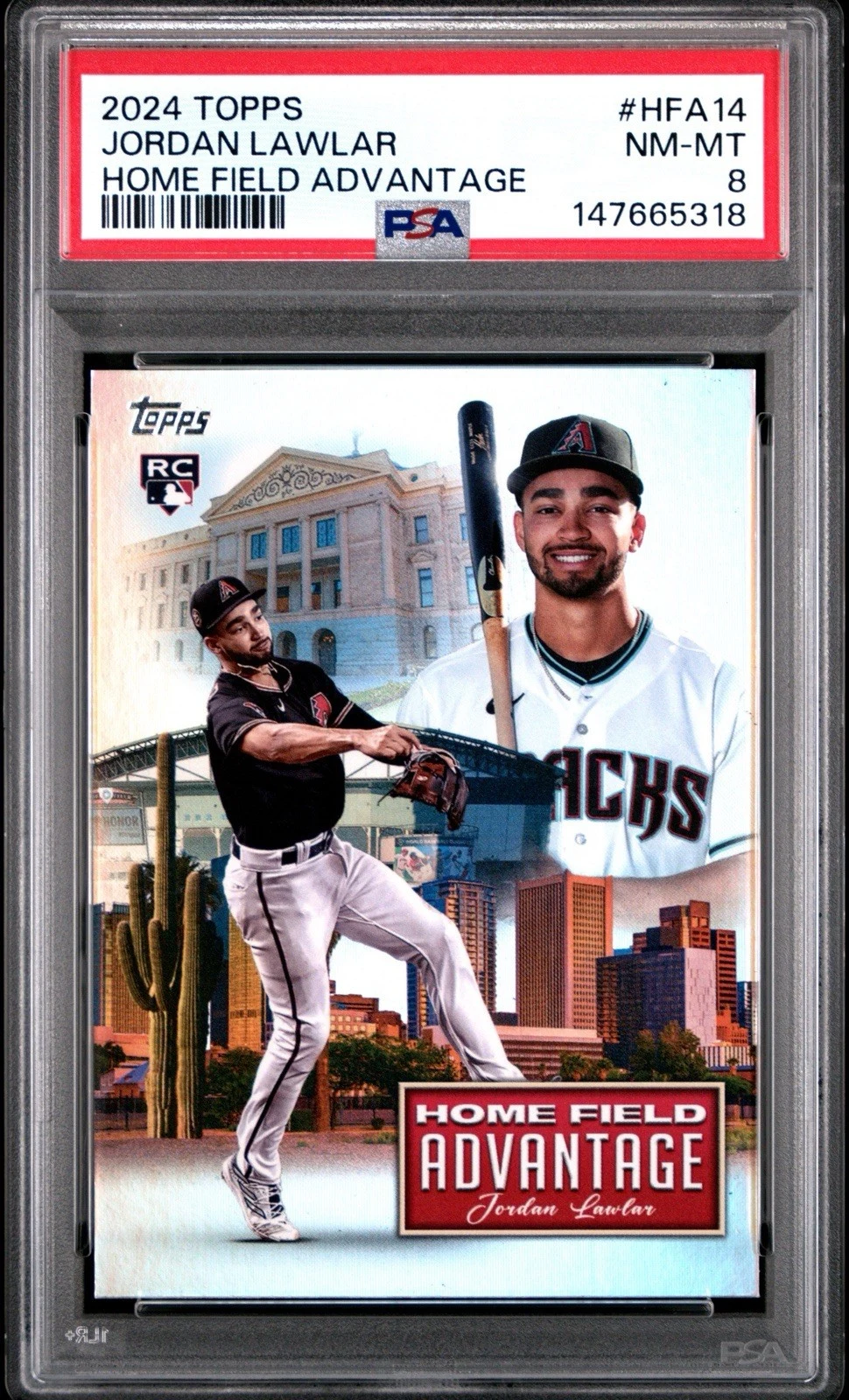 Jordan Lawlar #HFA-14 2024 Topps Baseball Home Field Advantage front