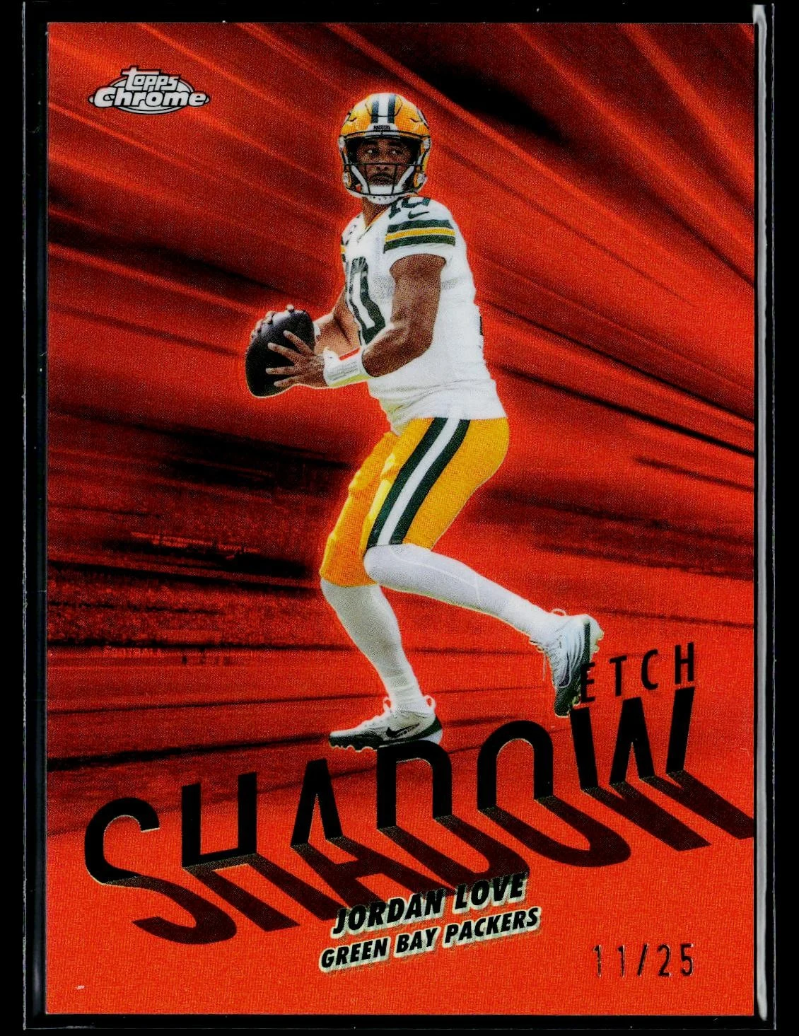 Jordan Love 2025 Topps Chrome Football card