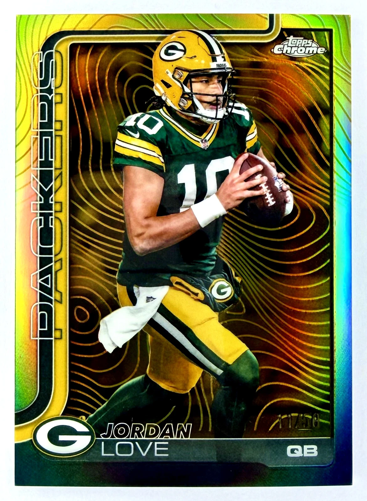 Jordan Love 2025 Topps Chrome Football card