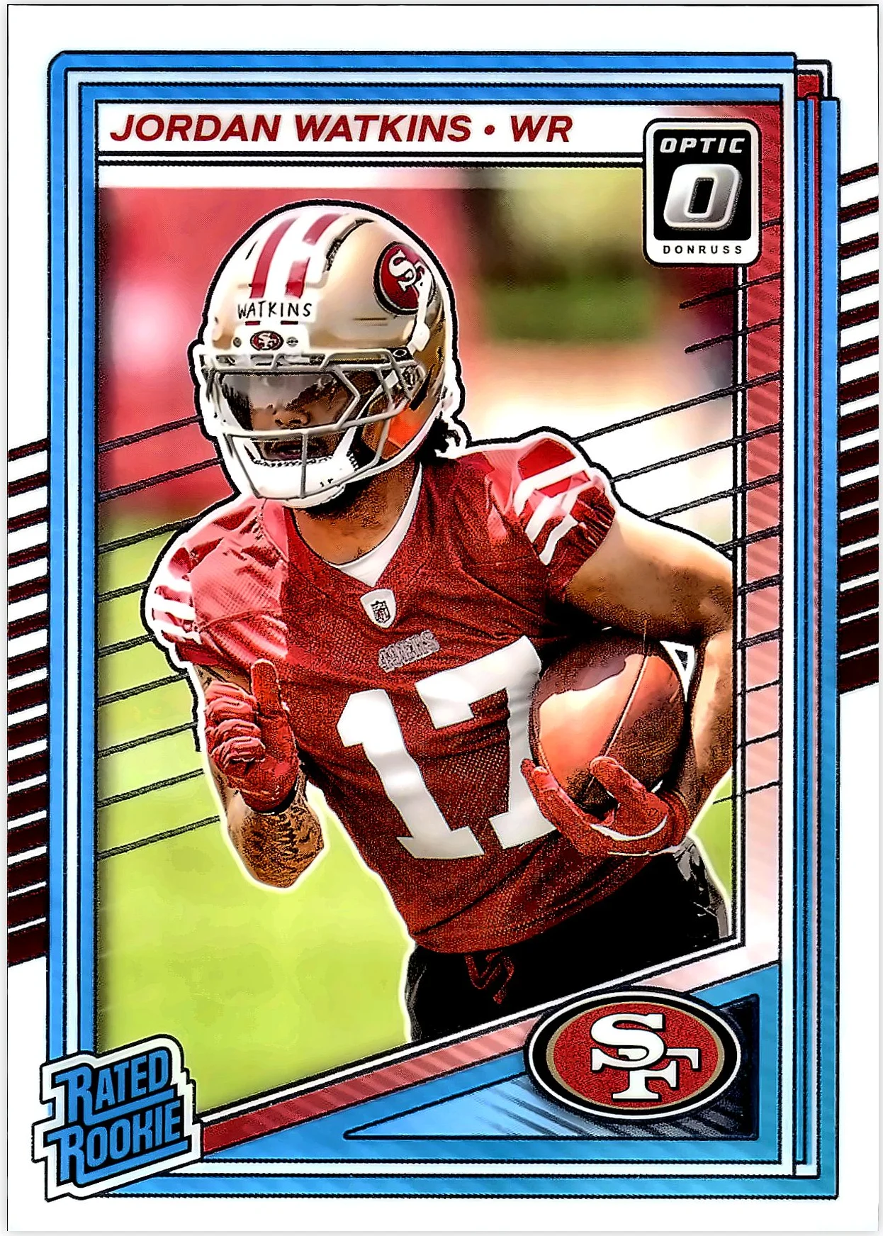 Jordan Watkins 2025 Donruss Optic #289 football rookie card - Front