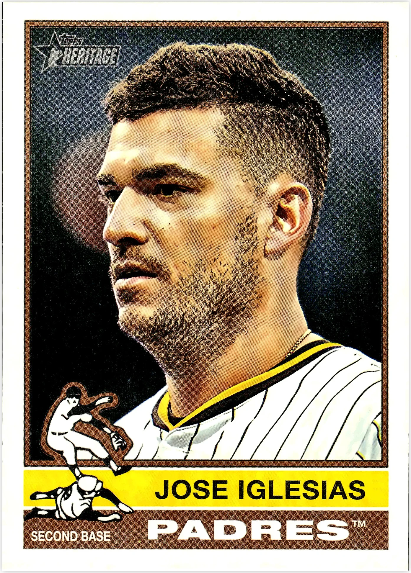 Jose Iglesias 2025 Topps Heritage #653 Dark Blue Border baseball card - Front