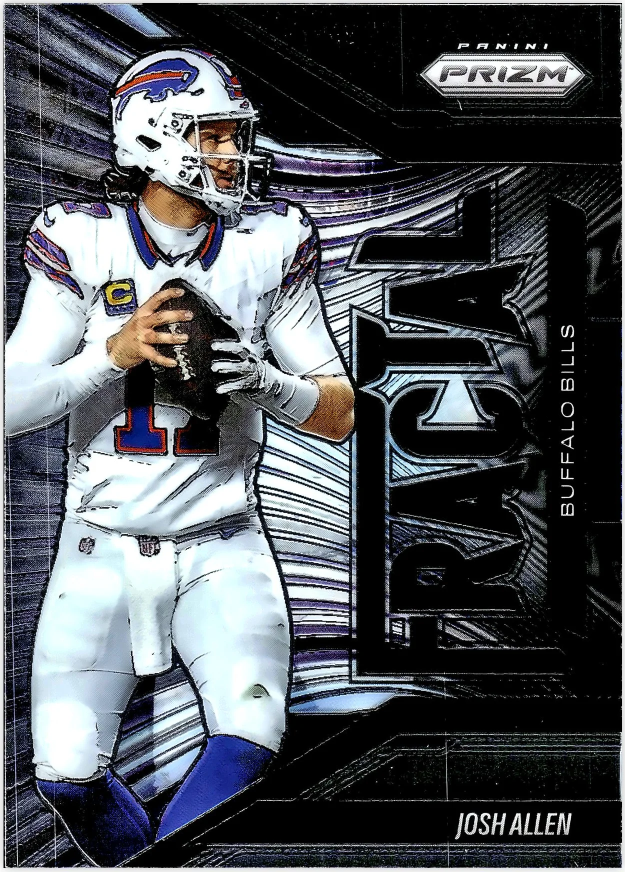 Josh Allen 2025 Panini Prizm #14 Fractal football card - Front