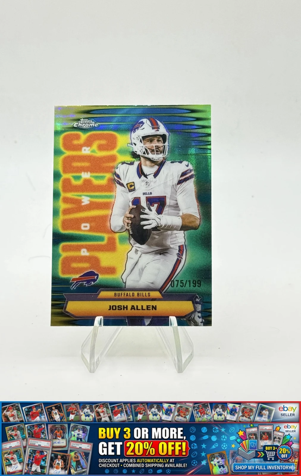 Josh Allen 2025 Topps Chrome Football card