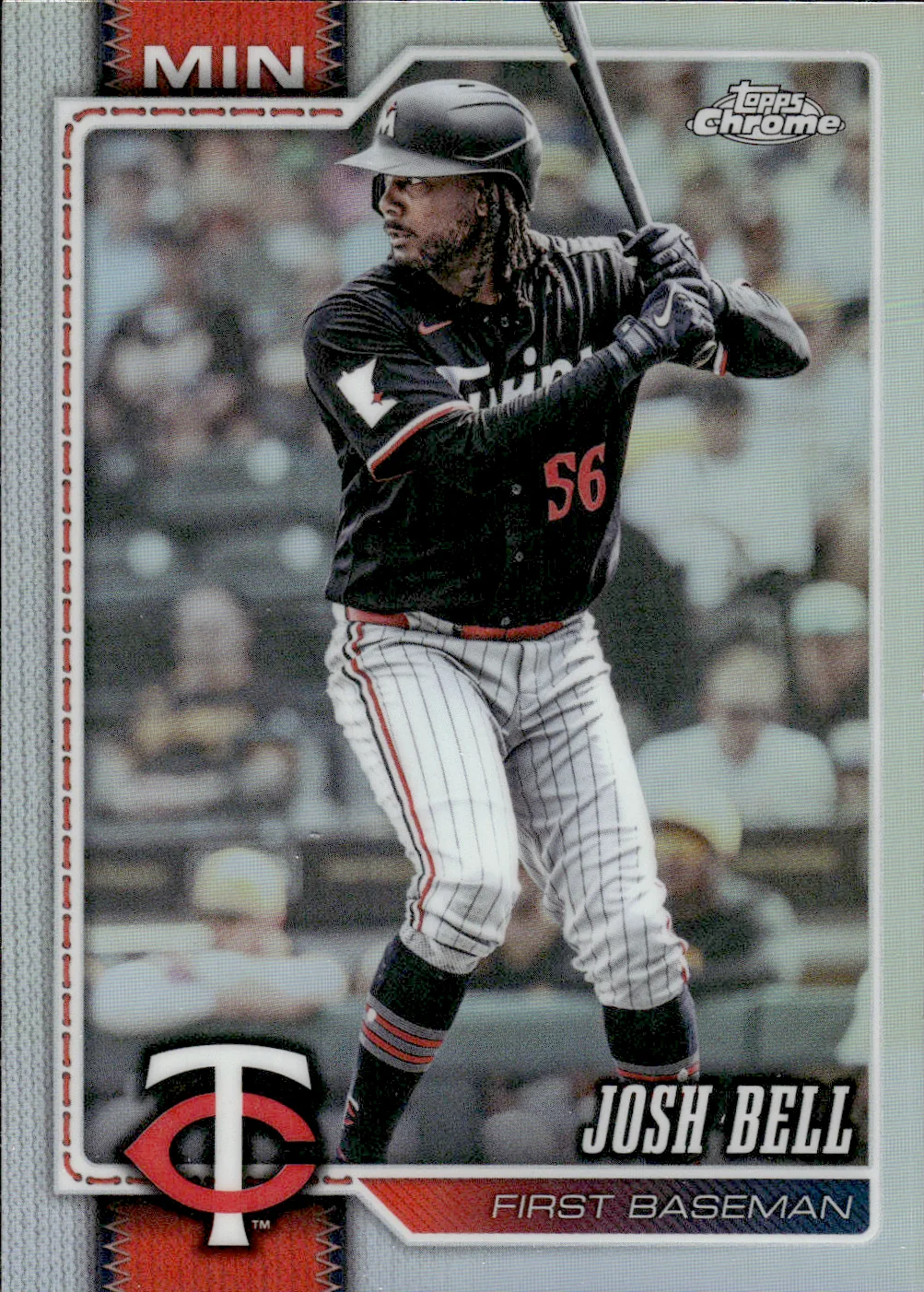Josh Bell #24 Refractor 2026 Topps Chrome Baseball baseball card - Front