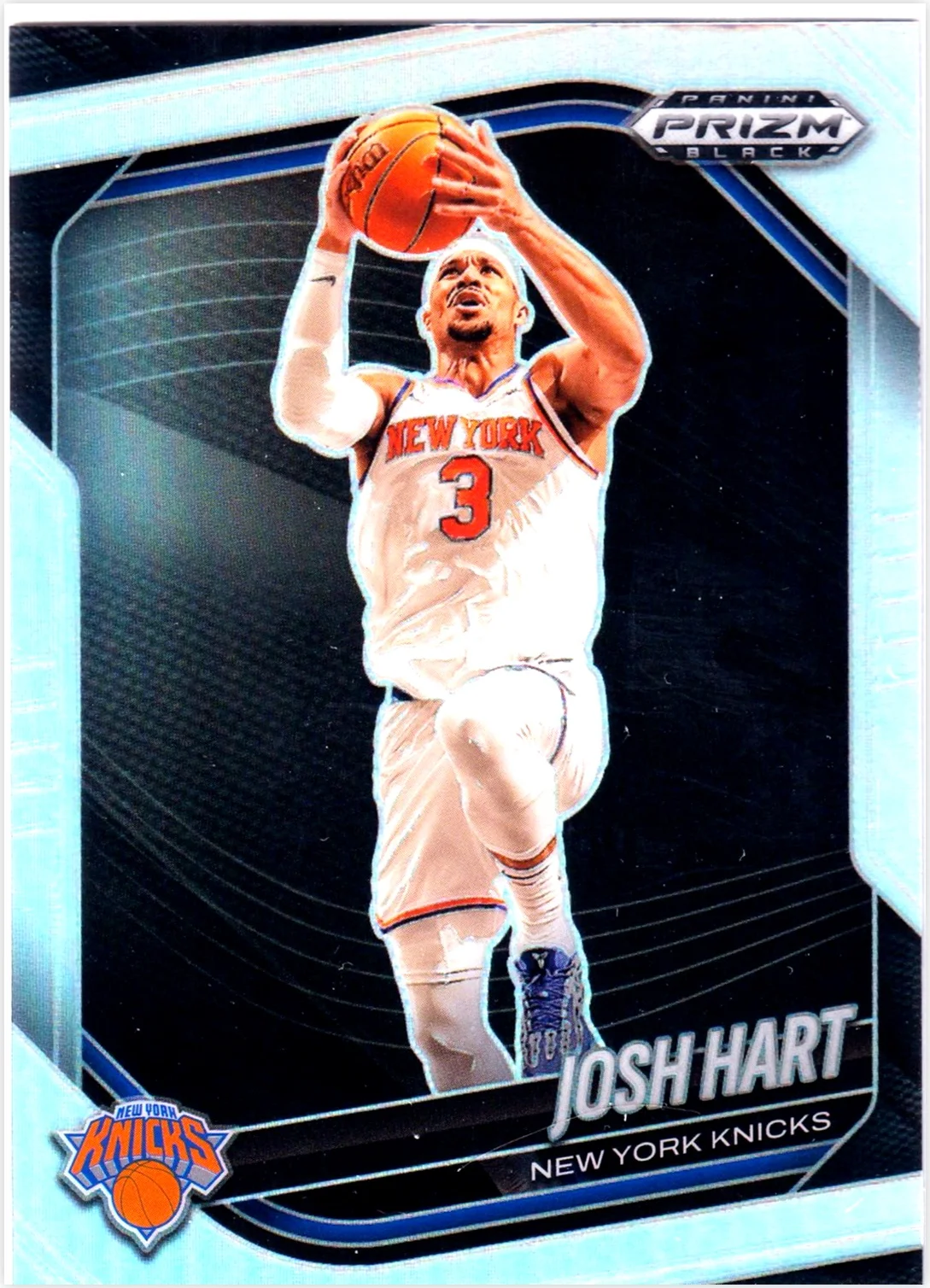 Josh Hart 2024-25 Panini Prizm Black #198 Silver basketball card - Front
