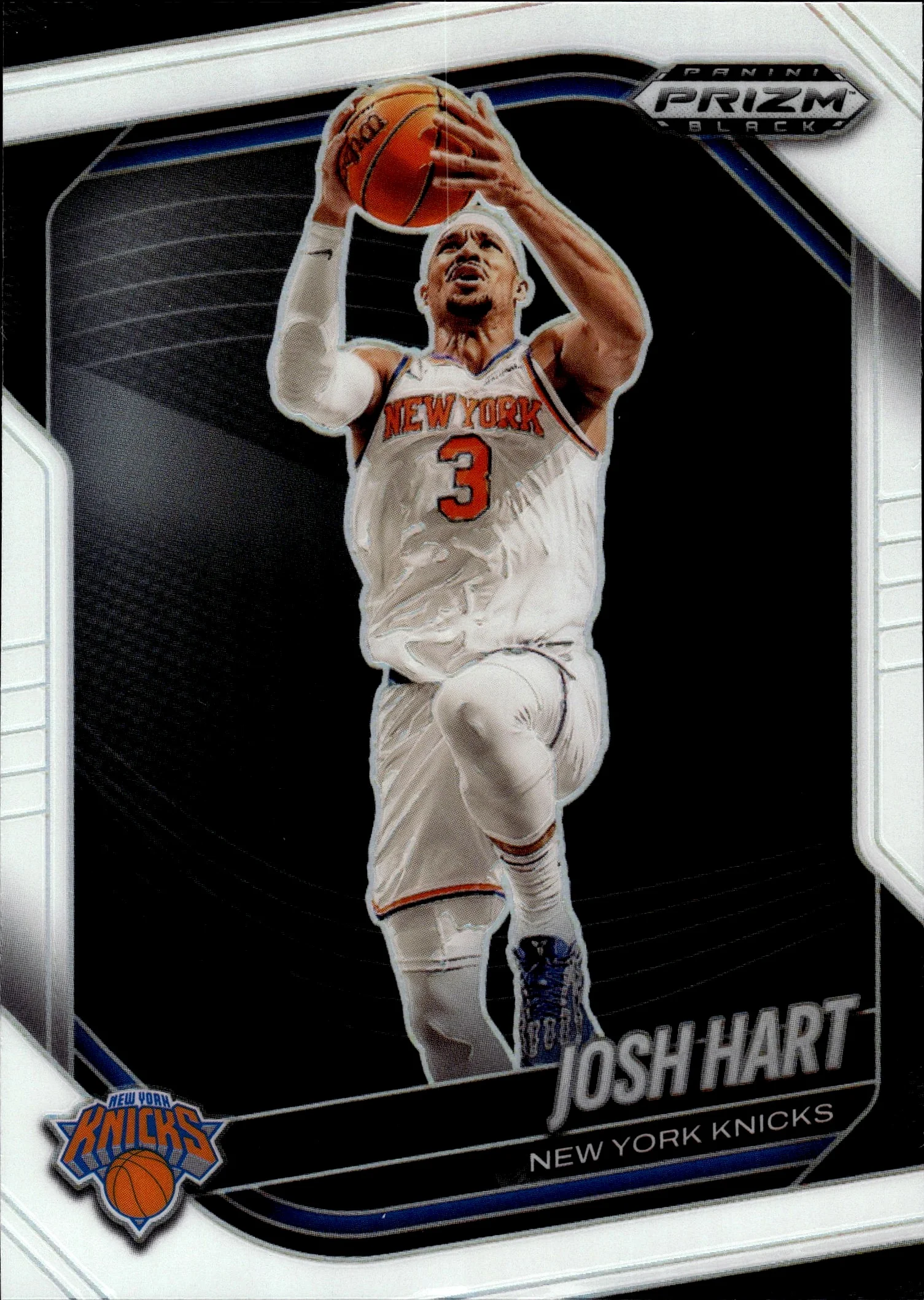 Josh Hart 2024-25 Panini Prizm Black #198 White basketball card - Front