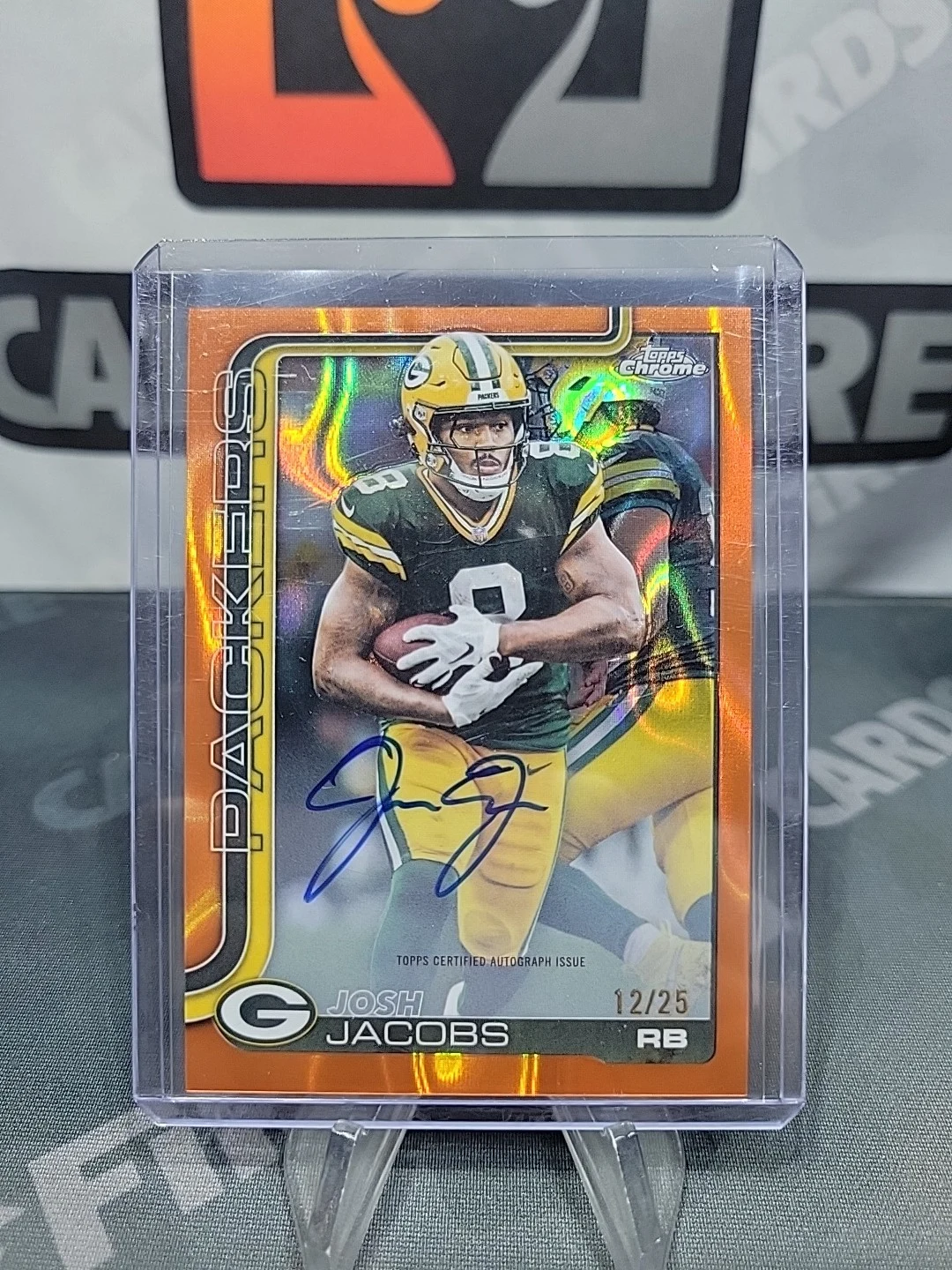 Josh Jacobs 2025 Topps Chrome Football card