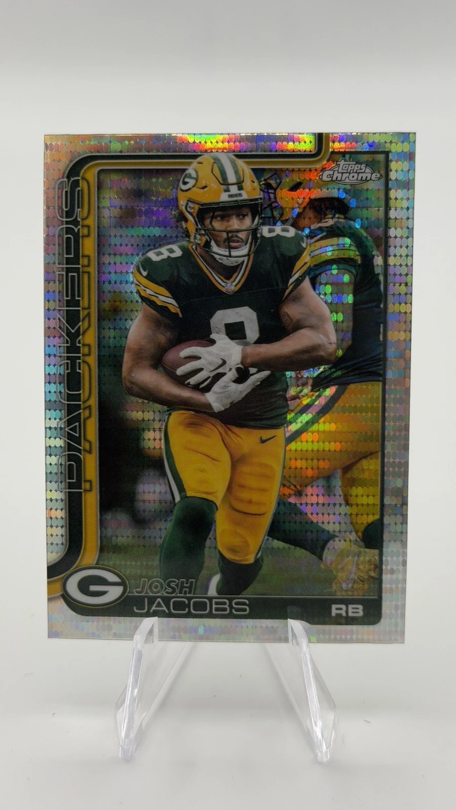 Josh Jacobs 2025 Topps Chrome Football card