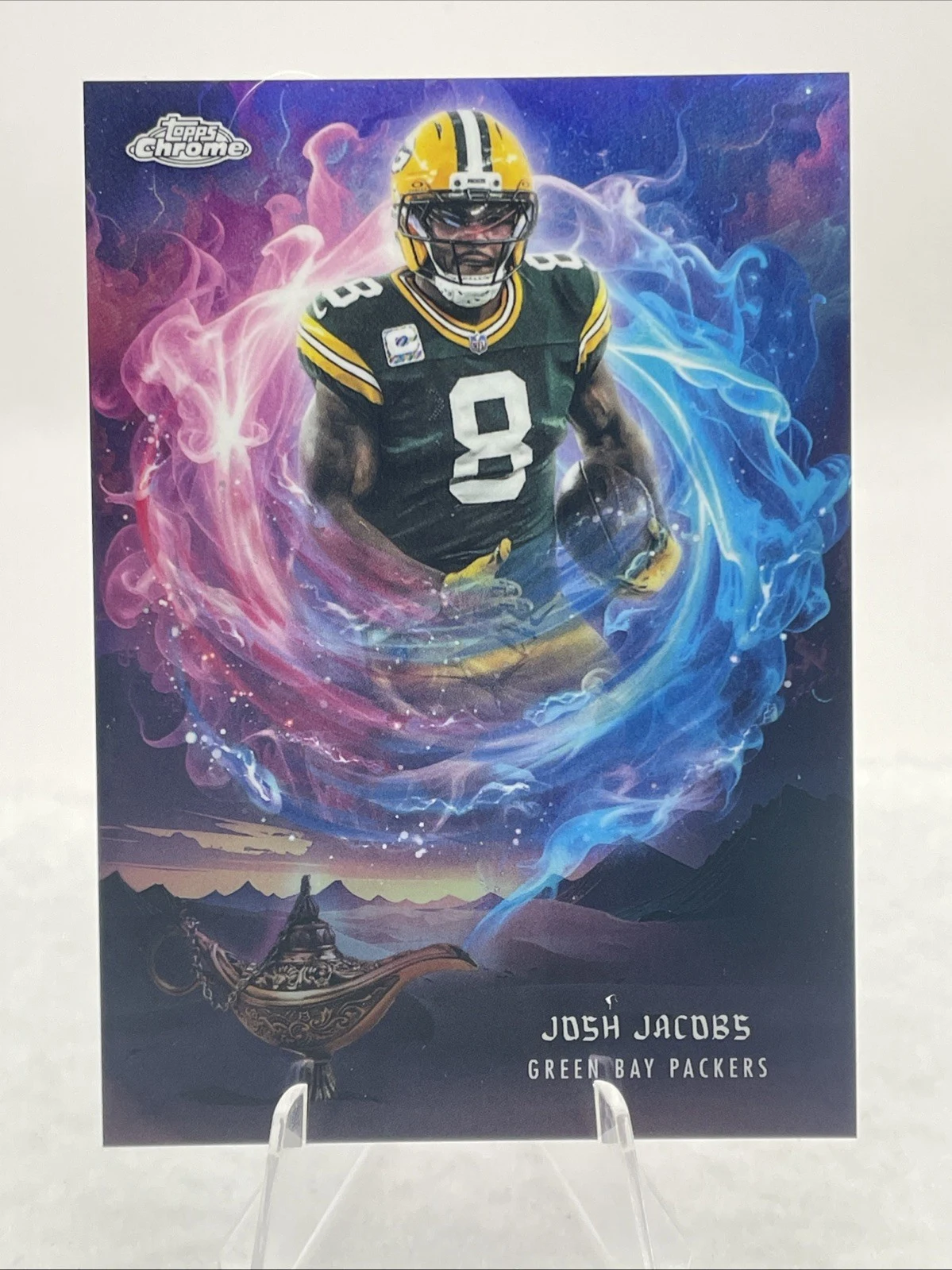 Josh Jacobs 2025 Topps Chrome Football card