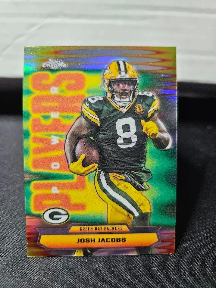 Josh Jacobs 2025 Topps Chrome Football card