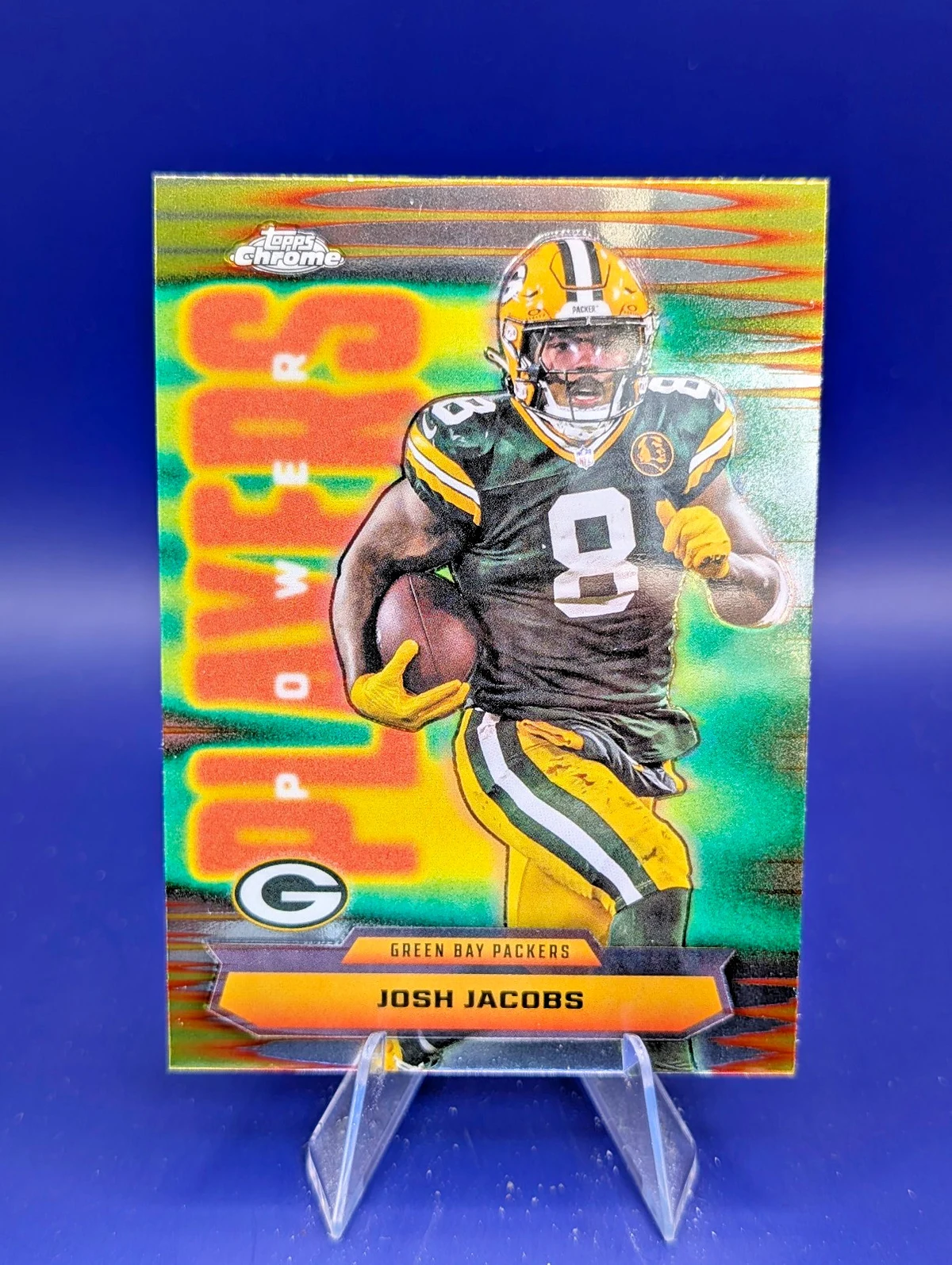 Josh Jacobs 2025 Topps Chrome Football card