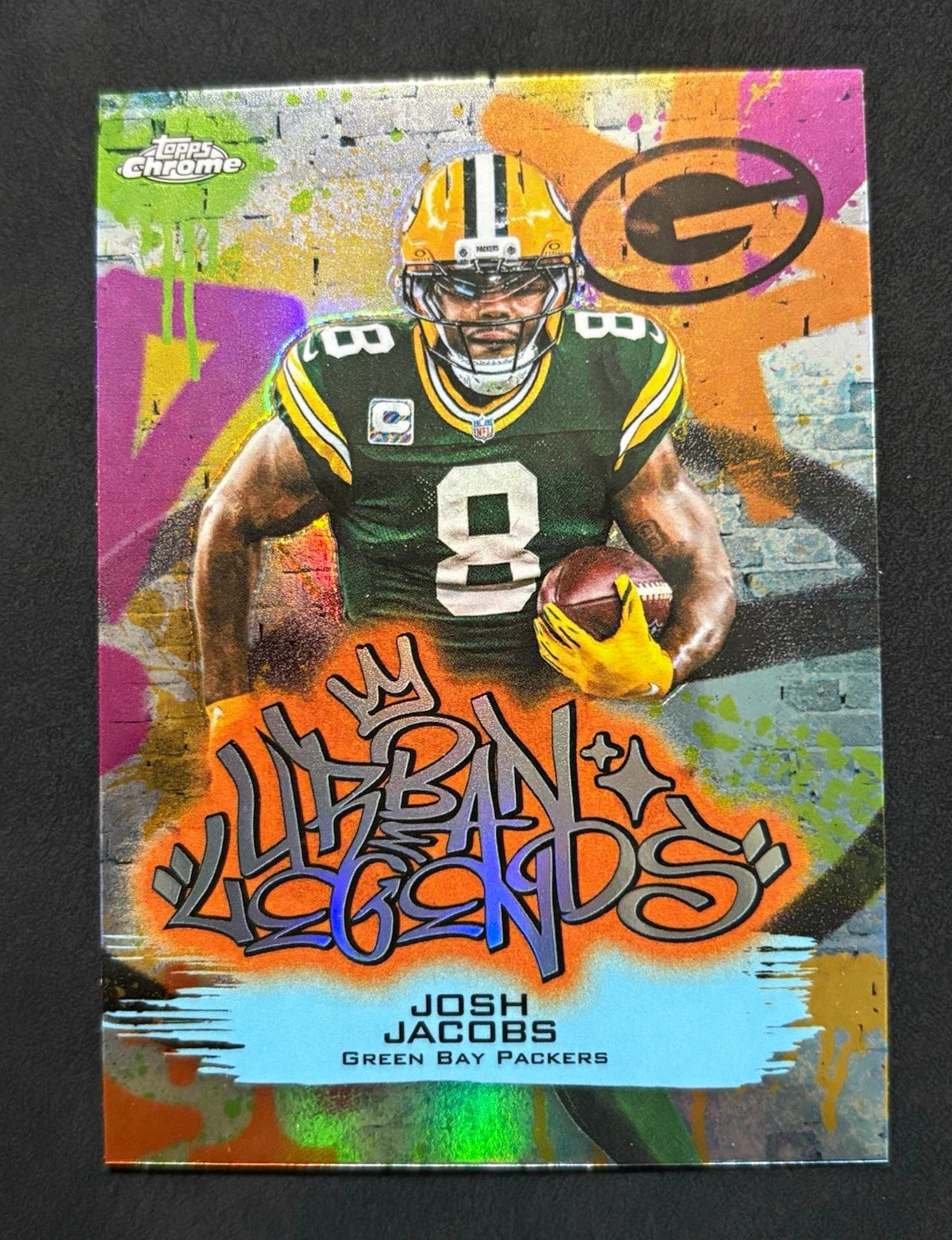 Josh Jacobs 2025 Topps Chrome Football card