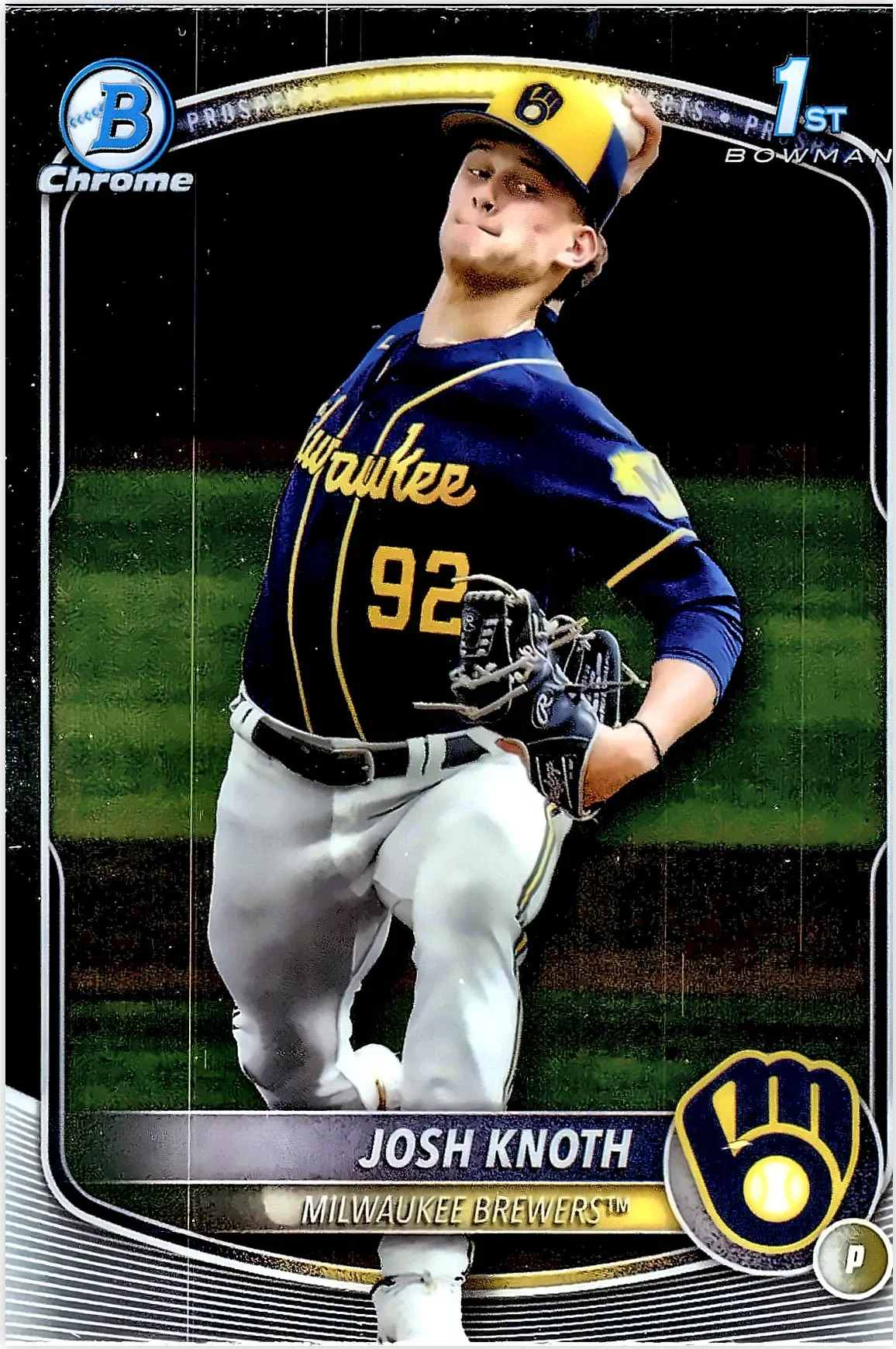 Josh Knoth 2025 Bowman #BCP-136 Chrome Prospects baseball card - Front