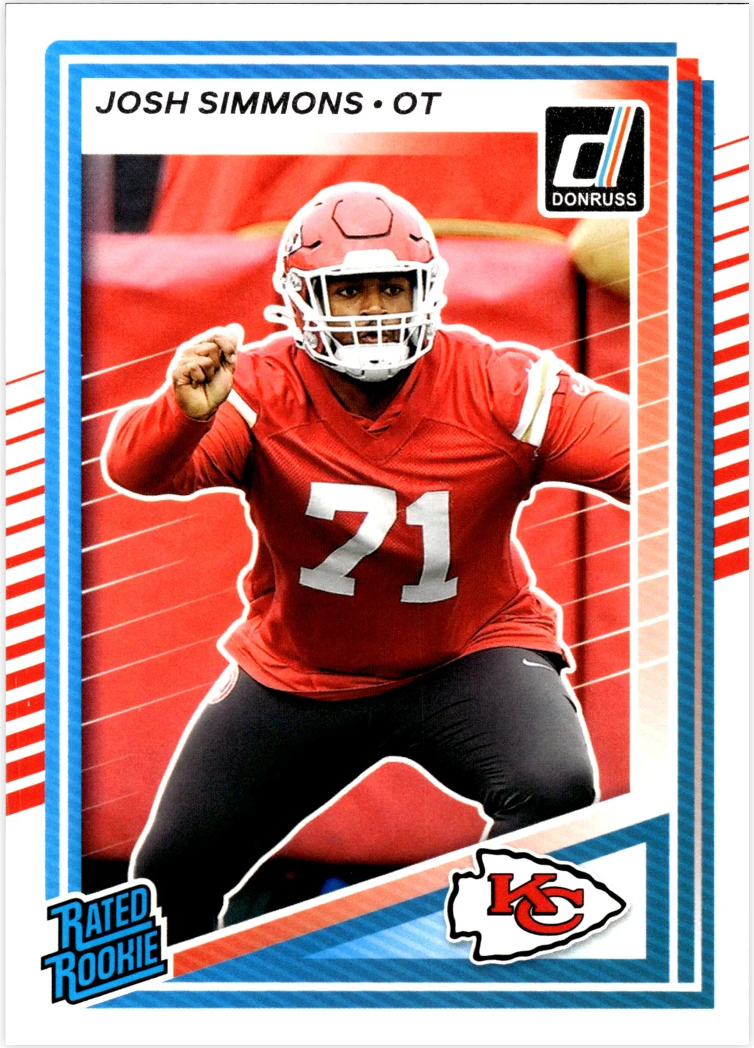 Josh Simmons 2025 Donruss #368 football rookie card - Front