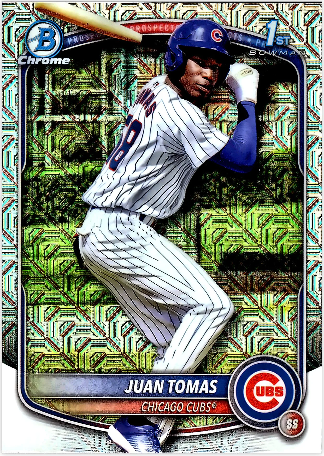 Juan Tomas 2025 Bowman Chrome #BCP-230 Prospects Mojo baseball card - Front