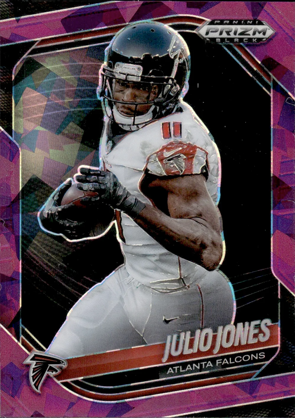 Julio Jones #4 Prizms Purple Ice /149 2025 Panini Prizm Black Football football card - Front