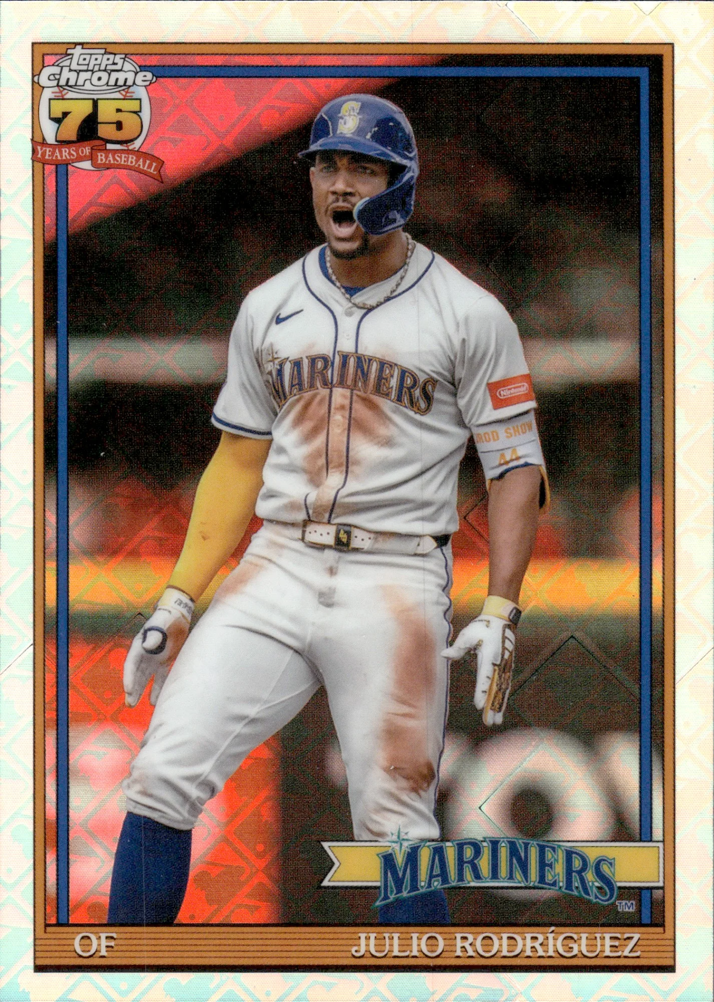 Julio Rodríguez #91CB-13 Logofractor 2026 Topps Chrome Baseball 1991 Insert baseball card - Front