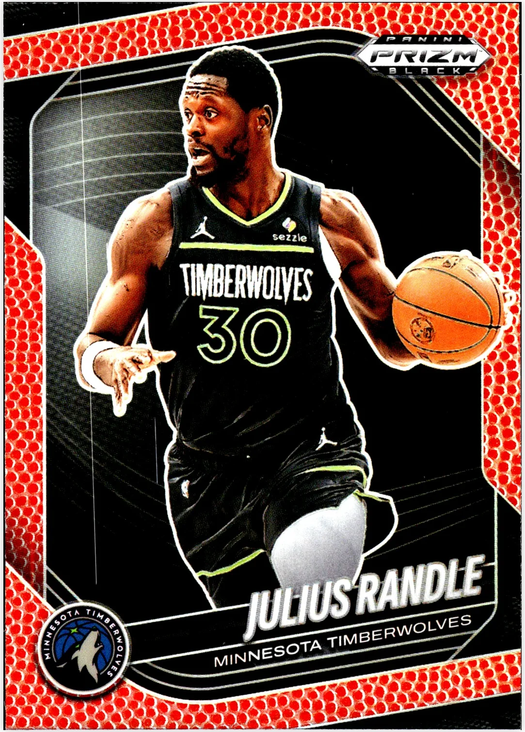 Julius Randle 2024-25 Panini Prizm Black #24 Basketball basketball card - Front