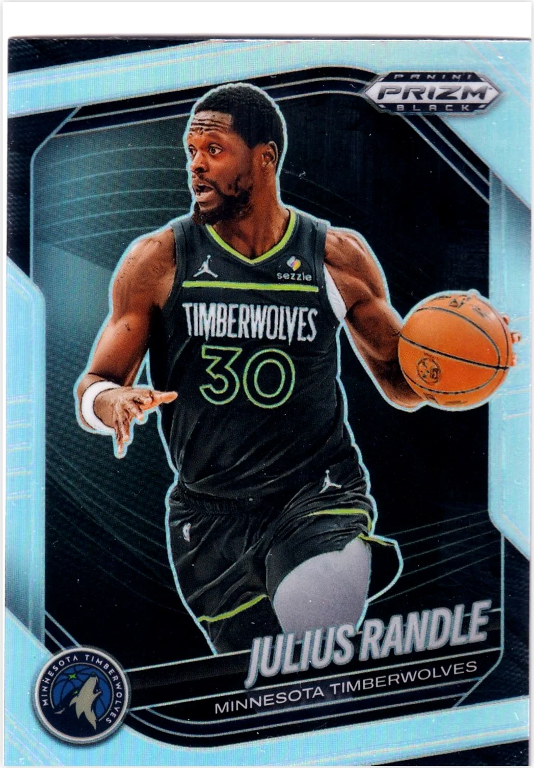 Julius Randle 2024-25 Panini Prizm Black #24 Silver basketball card - Front