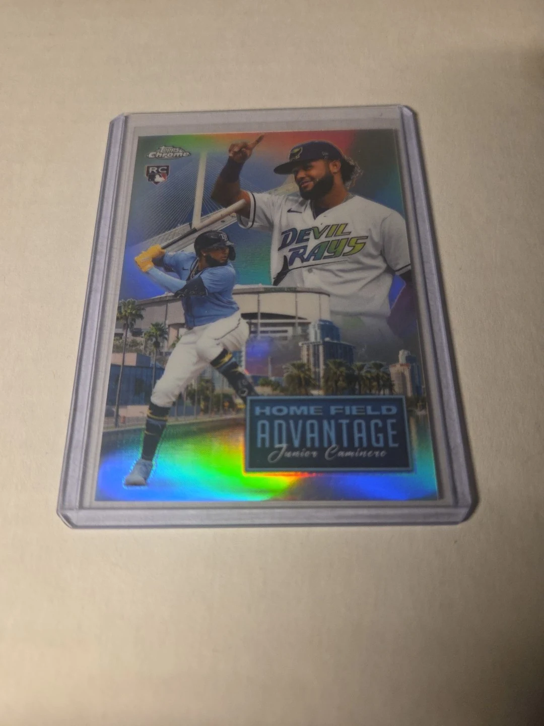 Junior Caminero #HFAC-36 2024 Topps Chrome Update Baseball Home Field Advantage front