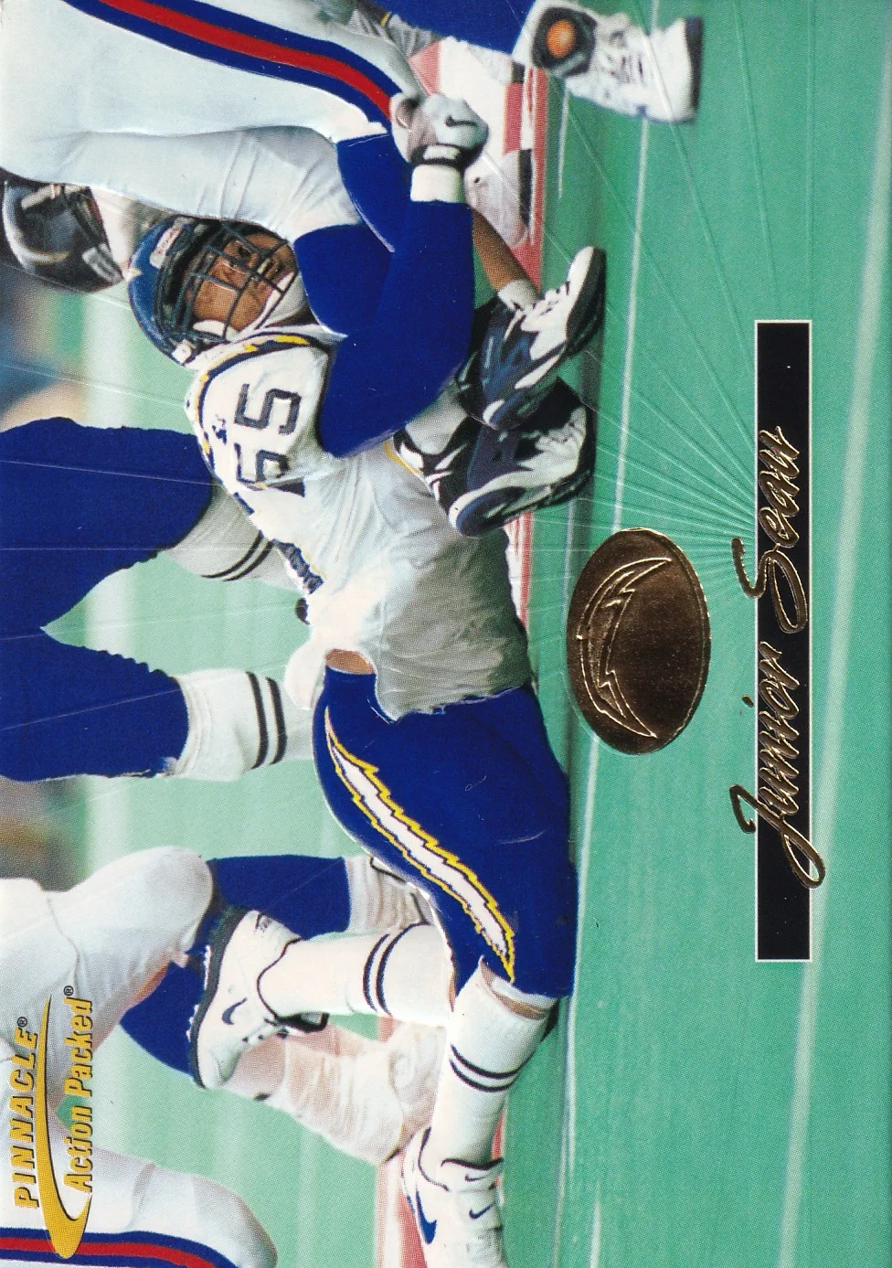 Junior Seau 1996 Action Packed #54 football card - Front