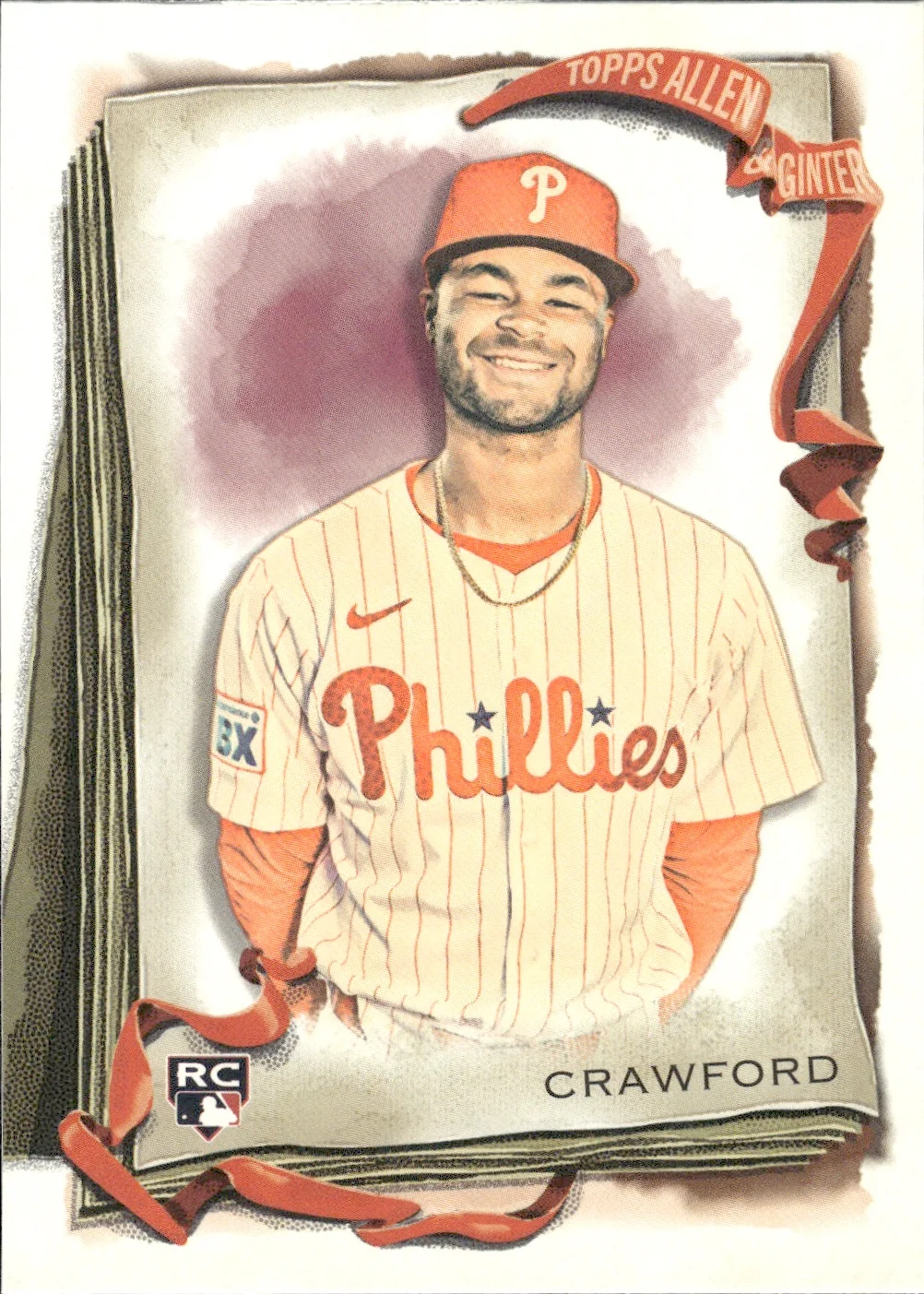 Justin Crawford #49 Rookie Card 2026 Topps Allen & Ginter trading rookie card - Front
