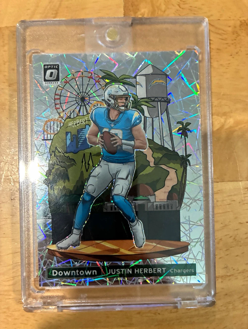 Justin Herbert #DT-27 2021 Donruss Optic Football Downtown front